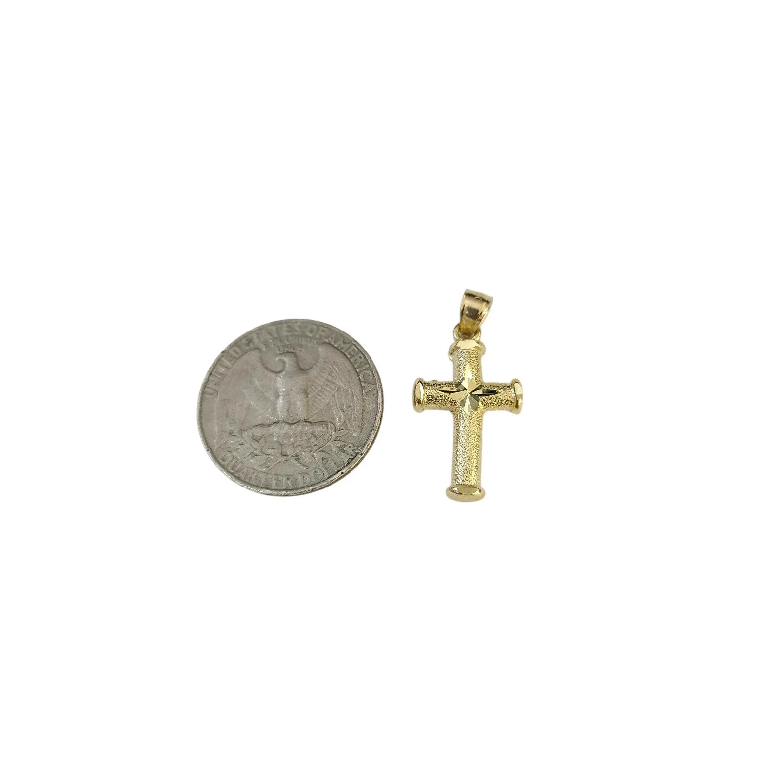 Real 10k Gold Cross Charm Pendant Franco Chain Necklace SET 2.5mm 16"-26" - Image 5