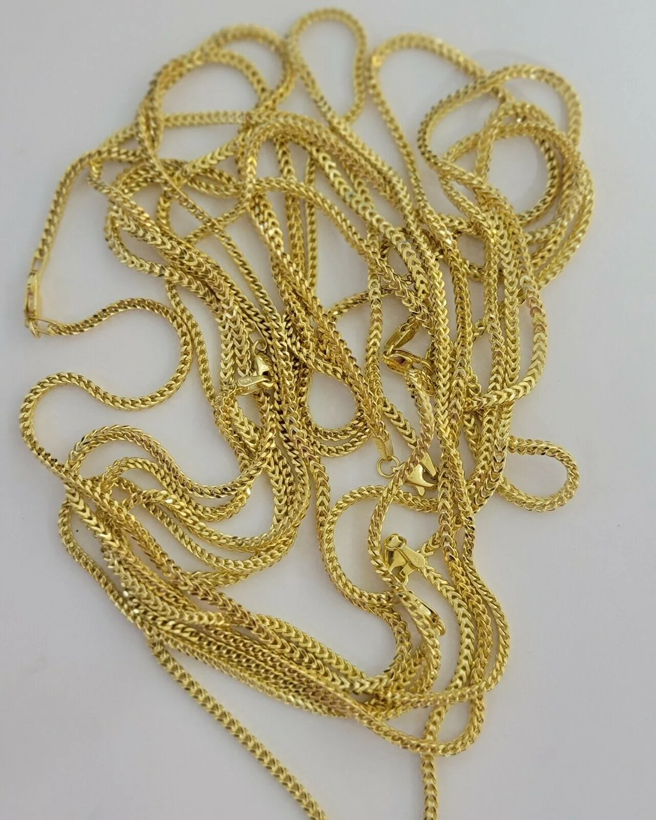 Real 10k Gold Franco chain Necklace 2.5mm 10KT Yellow Gold 16" -26" STRONG CHAIN - Image 6