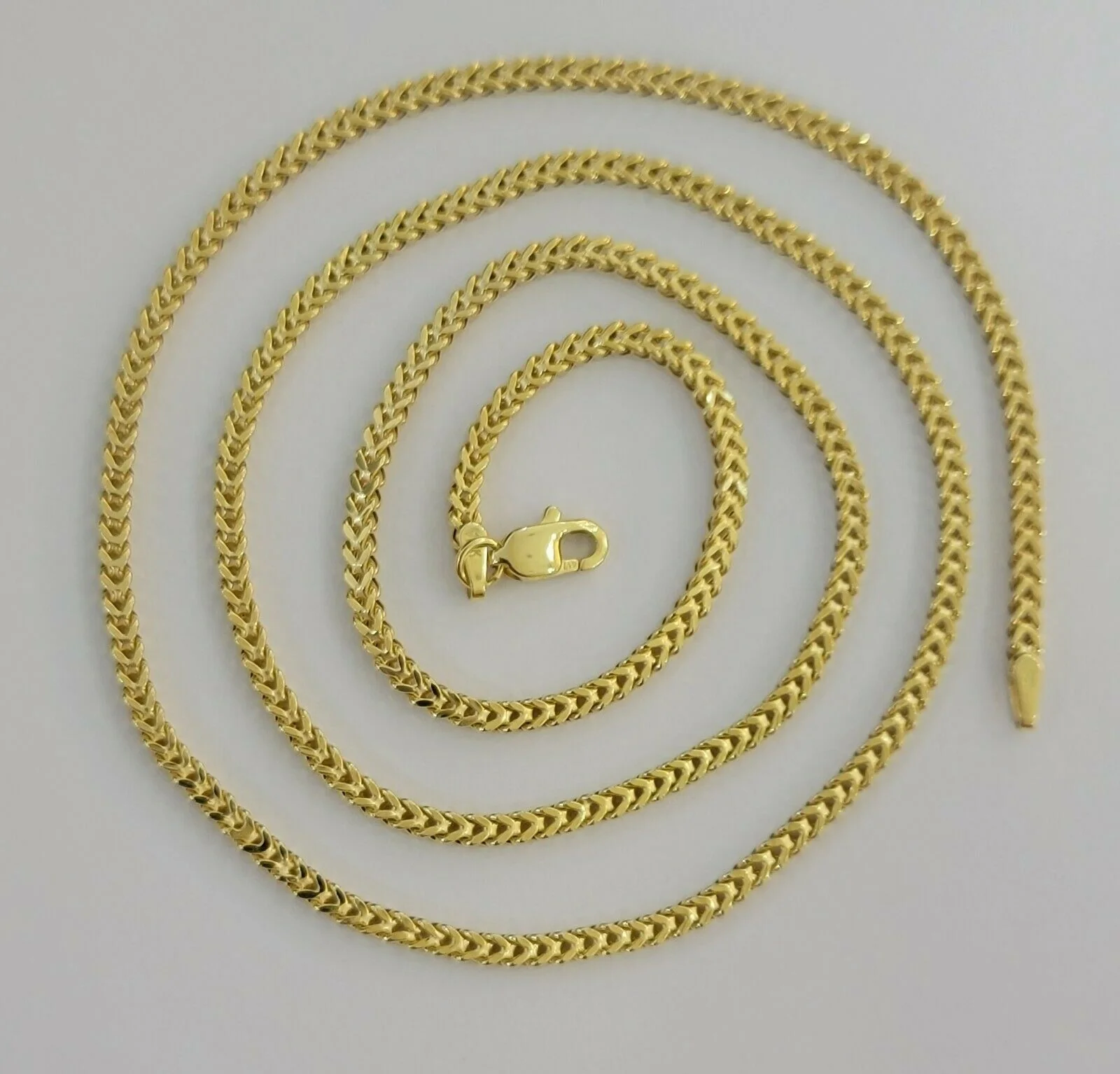 Real 10k Gold Franco chain Necklace 2.5mm 10KT Yellow Gold 16" -26" STRONG CHAIN - Image 7