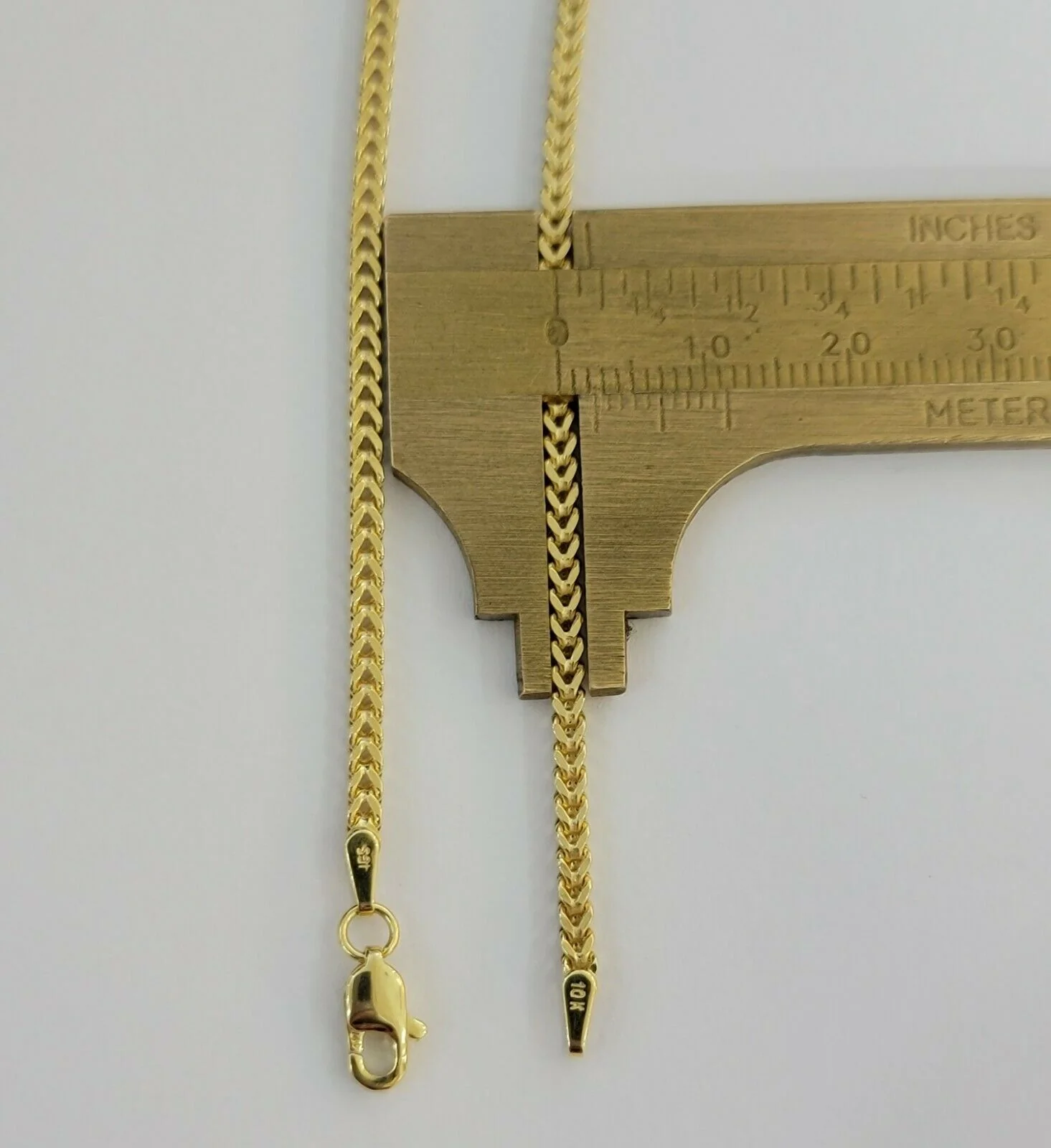 Real 10k Gold Franco chain Necklace 2.5mm 10KT Yellow Gold 16" -26" STRONG CHAIN - Image 9