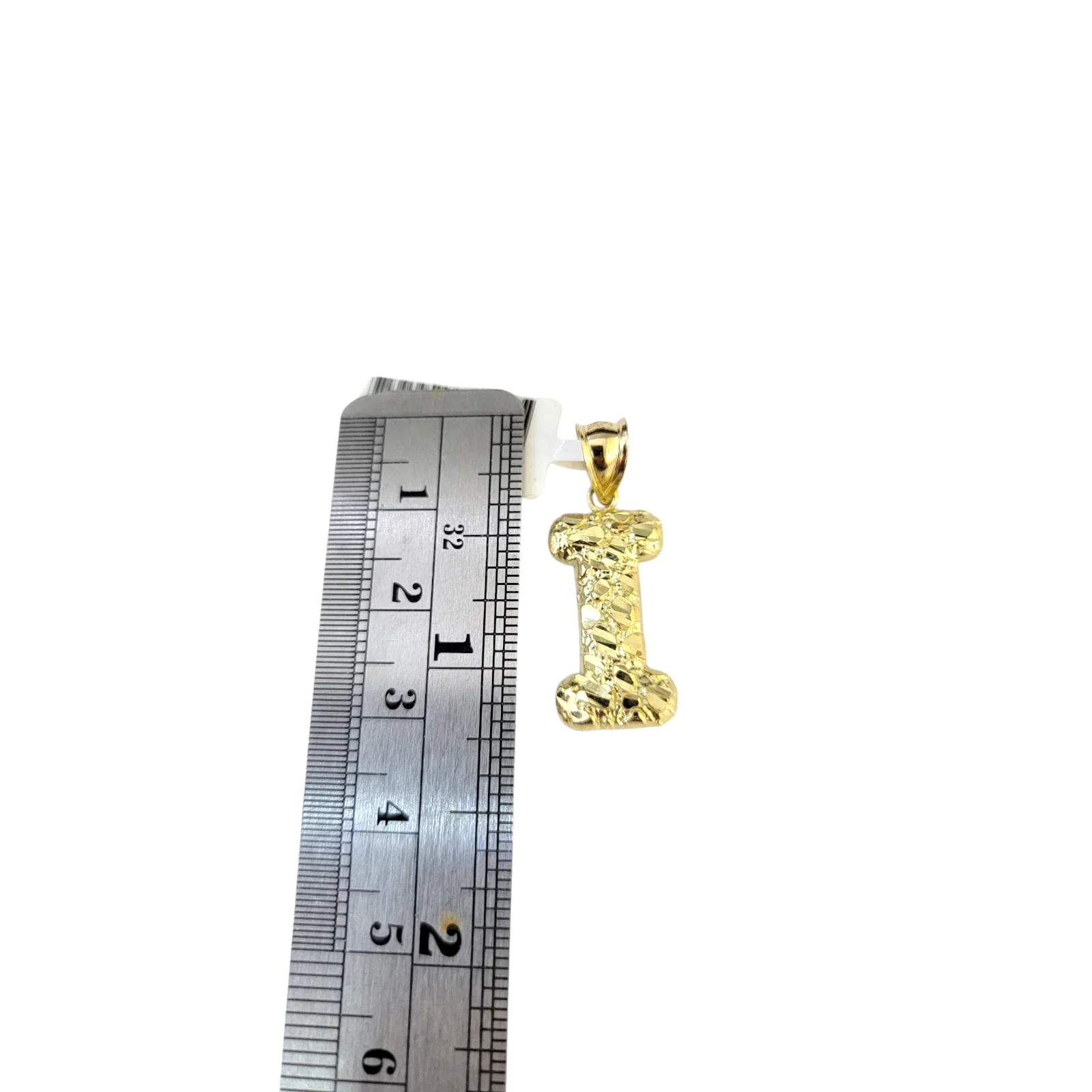 Real 10k Gold Franco Chain Pendant Necklace I Initial Charm SET 2.5mm 16"-26" - Image 3