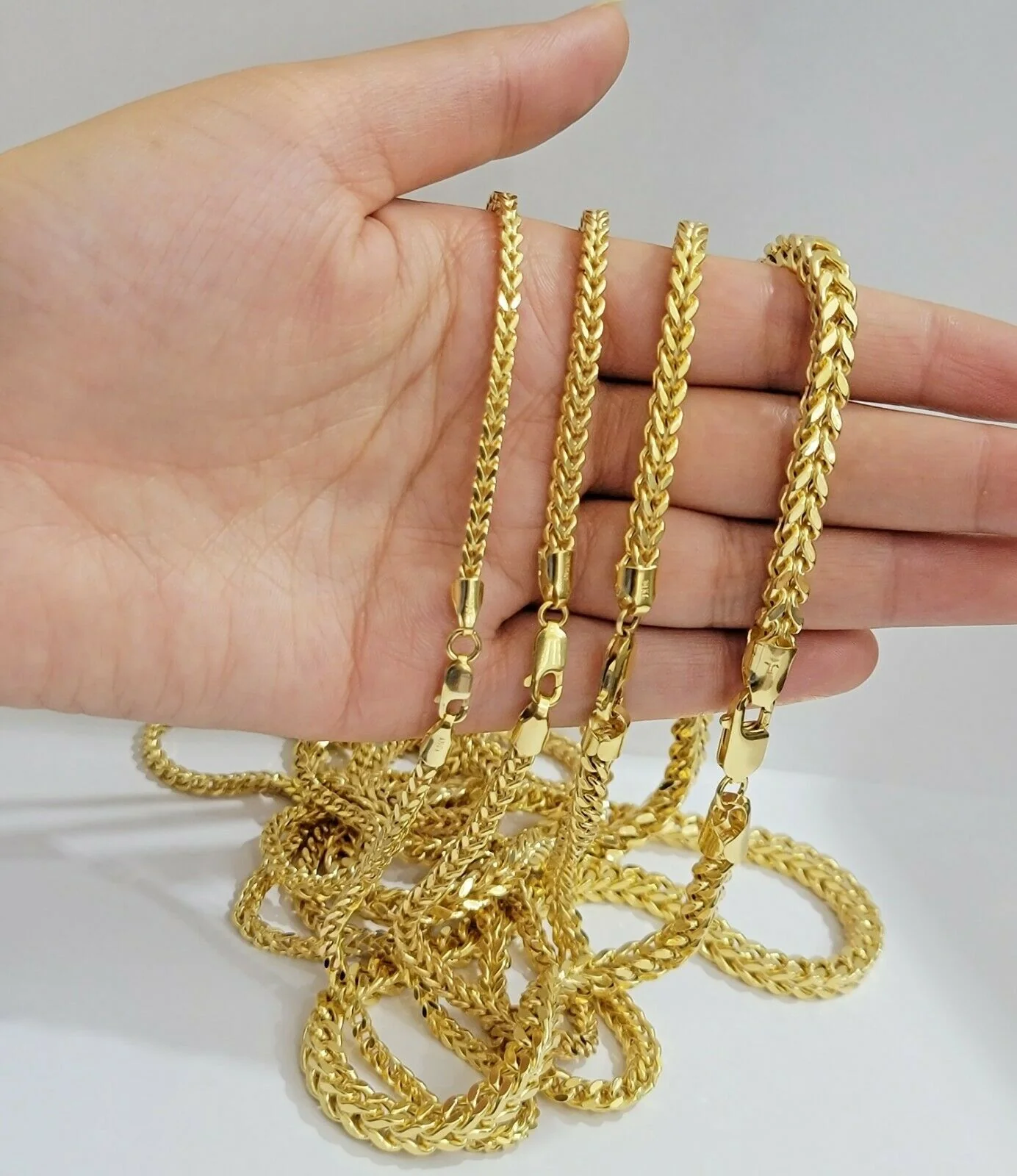 Real 10k Gold Franco Necklace Box Chain 20"-28" Inch 3mm-5mm 10kt Yellow Gold - Image 7