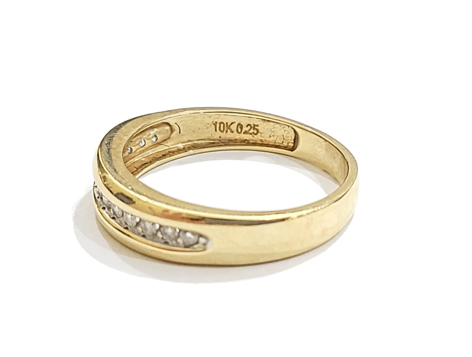 Real 10k Gold Men's Ring size 10.5 10kt Yellow gold, Wedding Band Diamond - Image 2