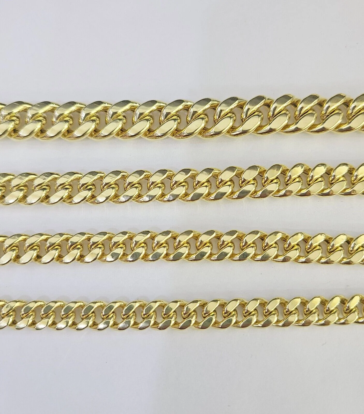 Real 10k Gold Miami Cuban link Bracelet 6mm-9mm 7"-9" 10kt Yellow Gold - Image 2