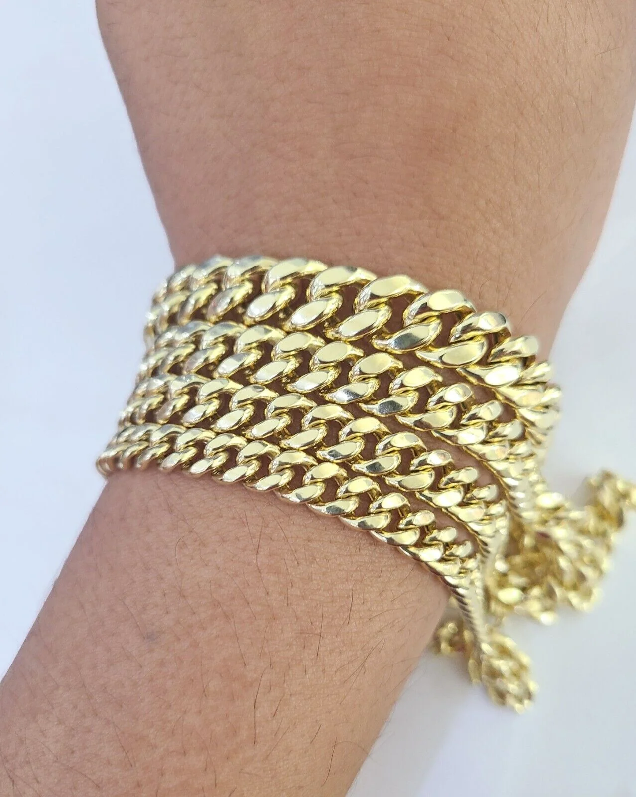 Real 10k Gold Miami Cuban link Bracelet 6mm-9mm 7"-9" 10kt Yellow Gold - Image 3
