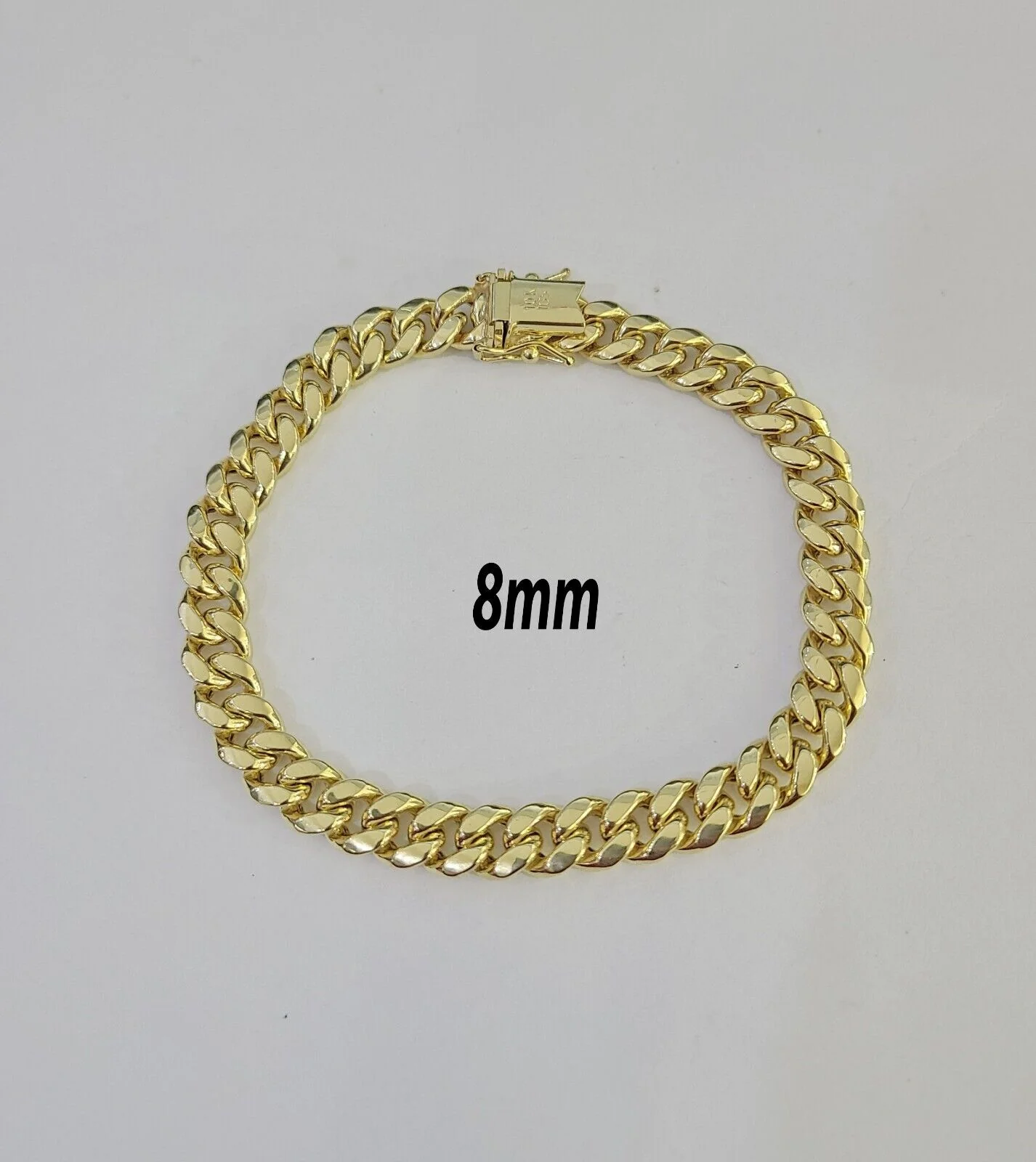 Real 10k Gold Miami Cuban link Bracelet 6mm-9mm 7"-9" 10kt Yellow Gold - Image 7