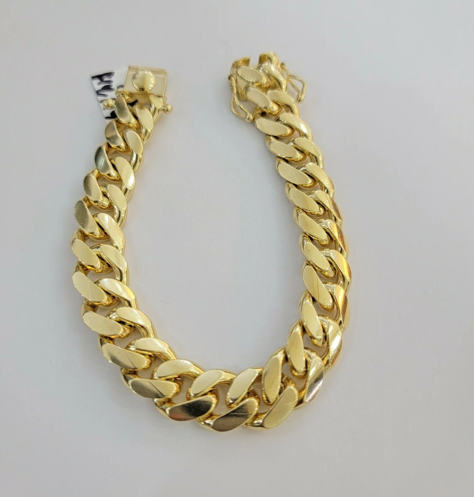 Real 10k Gold Miami Cuban Link Bracelet Solid Mens 13mm 10kt Yellow Gold 9" Inch - Image 6