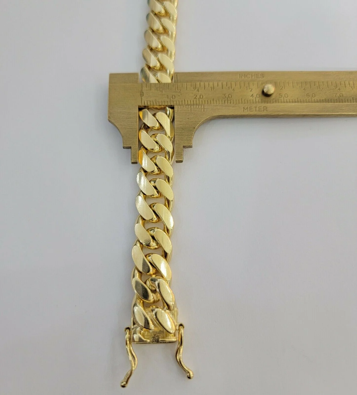 Real 10k Gold Miami Cuban Link Bracelet Solid Mens 13mm 10kt Yellow Gold 9" Inch - Image 8