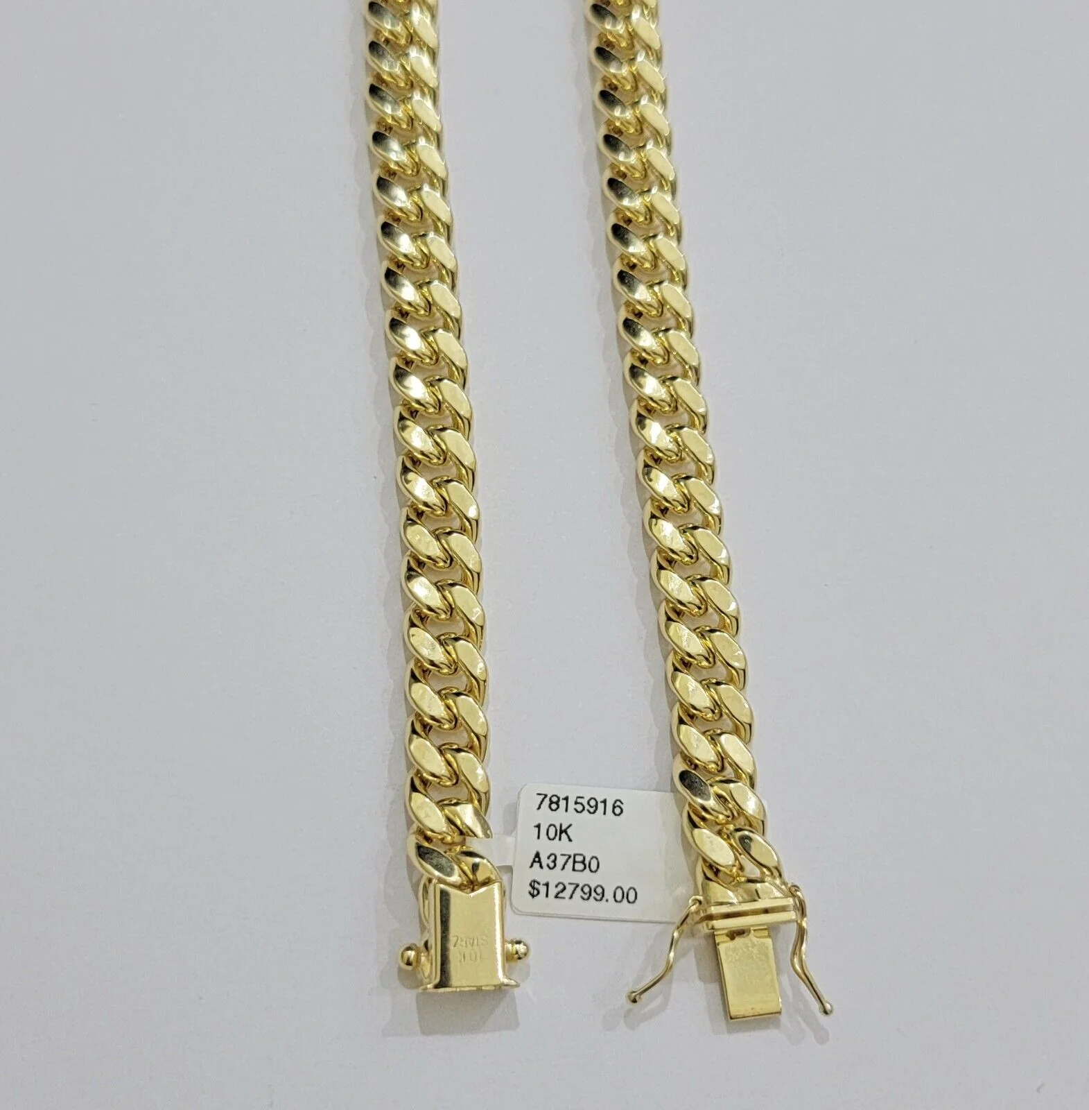 Real 10k Gold Necklace 22 Inch 8mm Miami Cuban Link Chain Men's 10KT BOX LOCK - Image 5