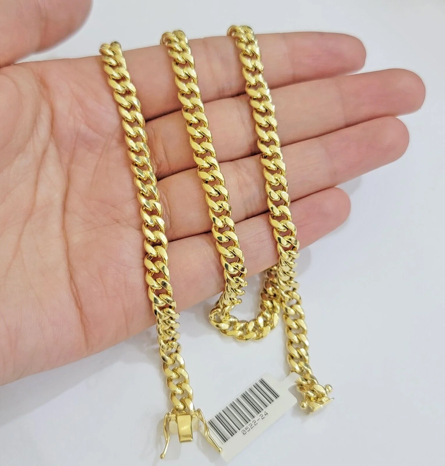 Real 10k Gold Necklace Miami Cuban Link 6mm Chain 20 - 30 Inch Men 10KT Box Lock - Image 4