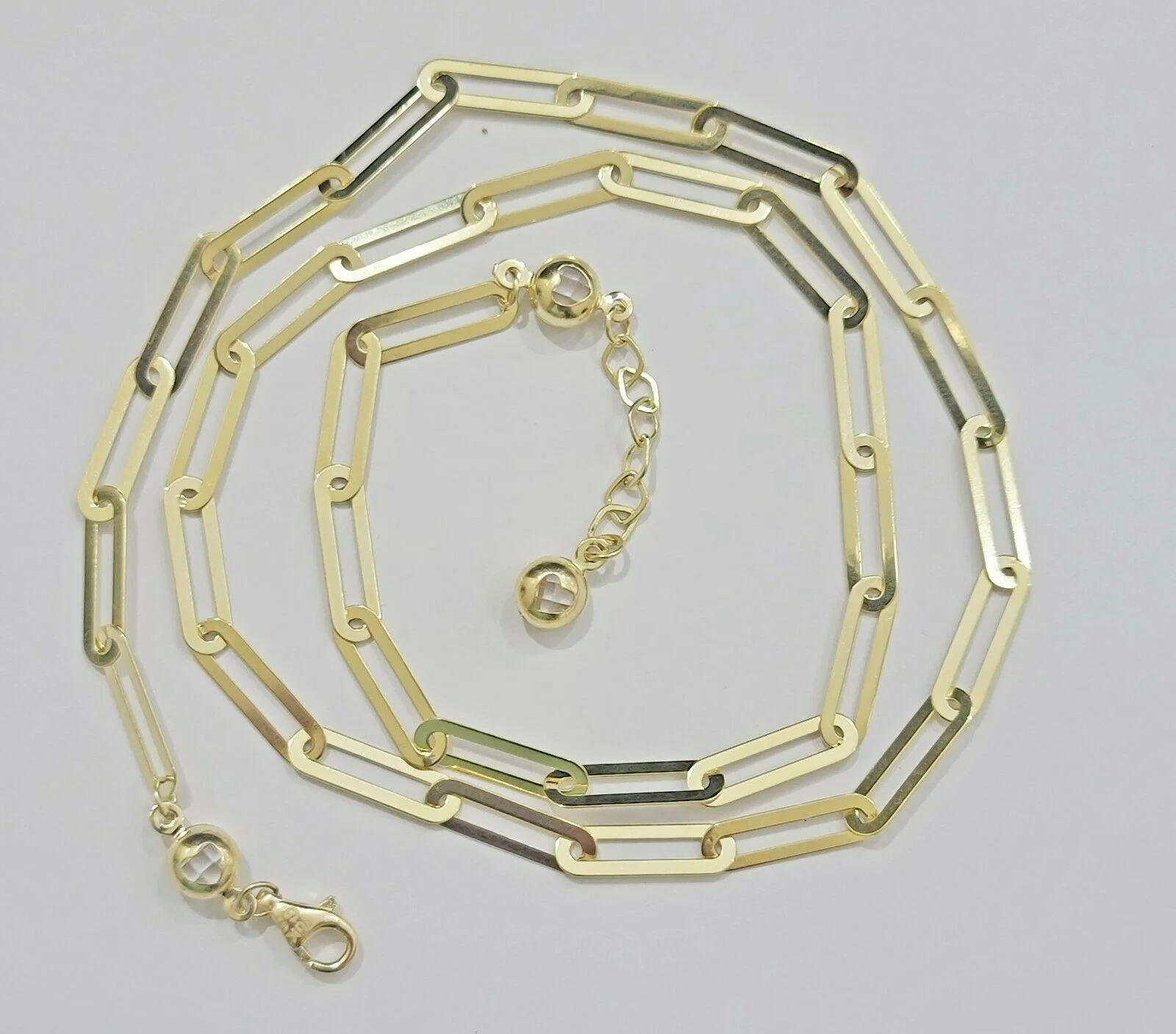 Real 10k Gold Paperclip Chain Ladies Necklace 16" 18" 20" 22" 24" Long 10kt 4mm - Image 6