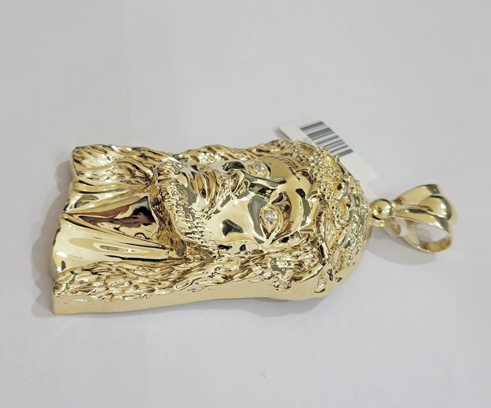 Real 10k Gold Pendant Jesus Head Charm 10kt Yellow Gold For Men's Different Size - Image 3
