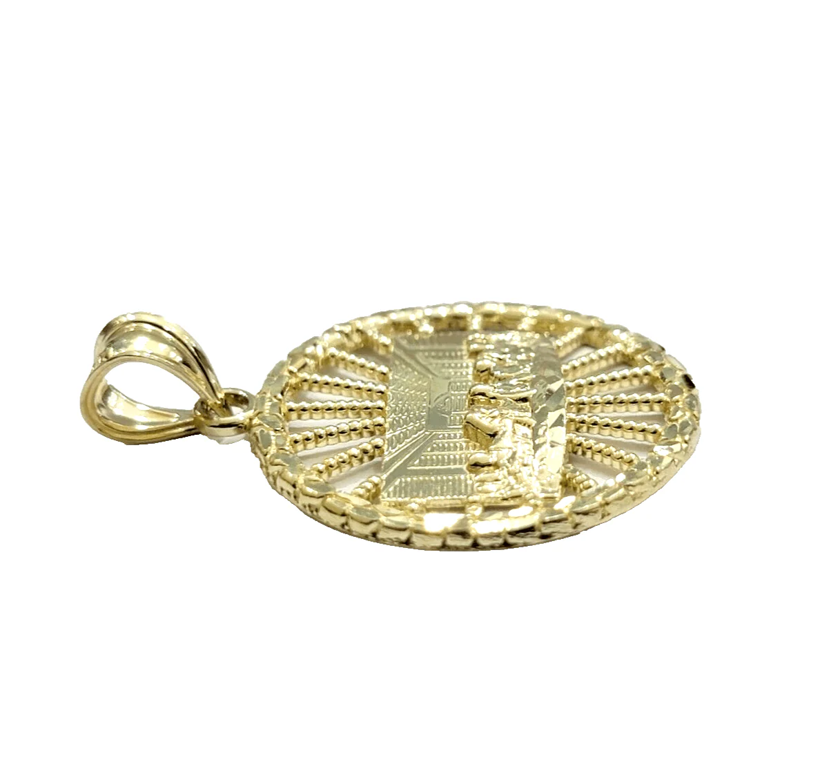 Real 10k Gold Rope Chain Last Supper Pendant Set, 26 Inch 3mm necklace & Charm - Image 2
