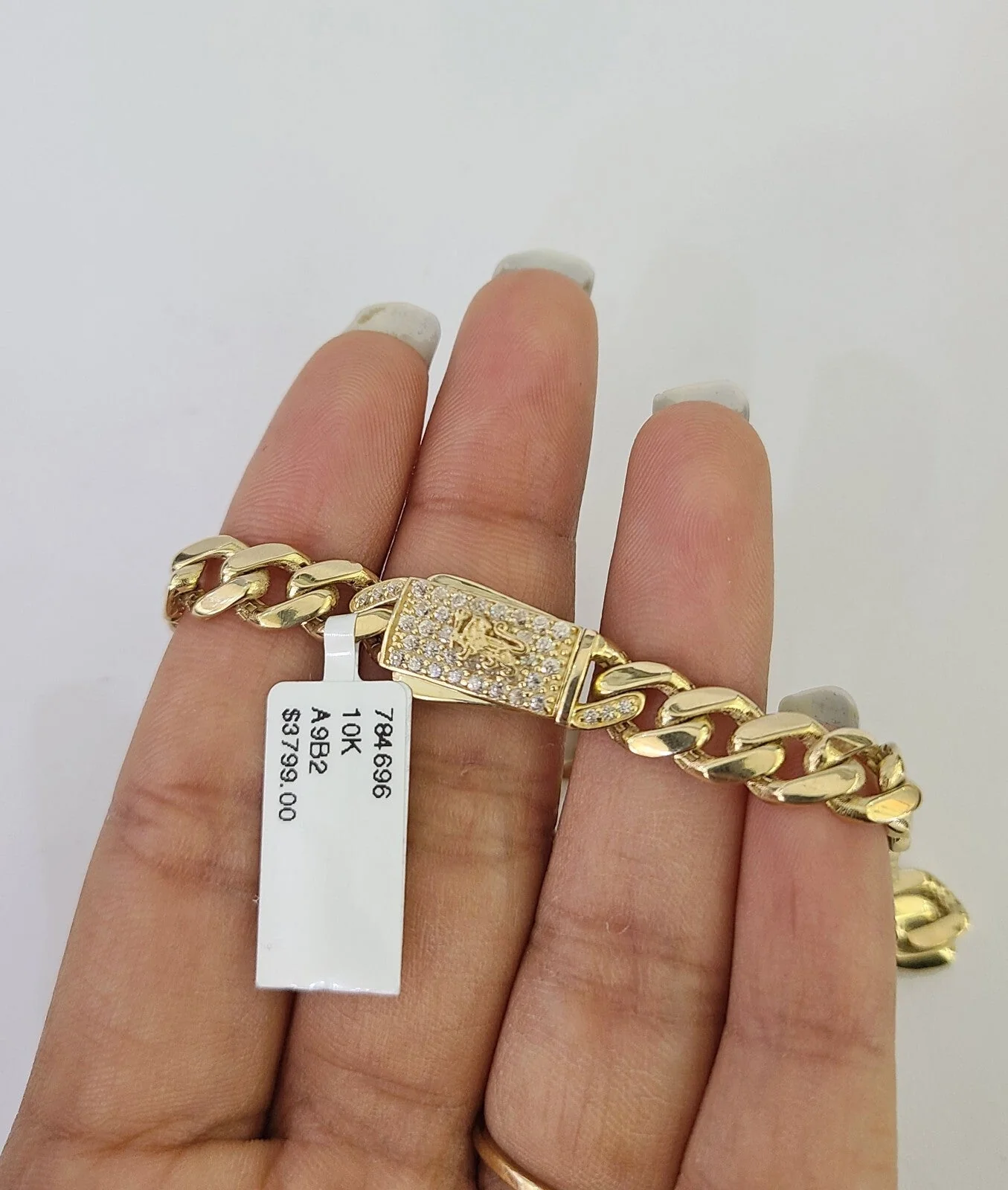 Real 10K Gold Royal Monaco Bracelet  8" Box Clasp 7mm Genuine Unisex - Image 4