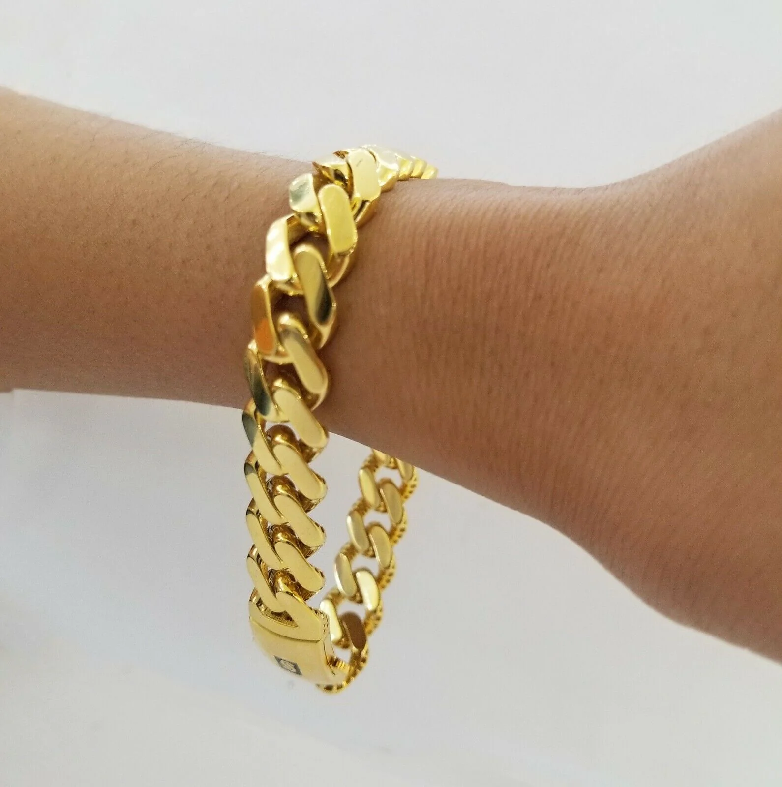 Real 10K Gold Royal Monaco Miami Cuban Link 9" Chain Bracelet w Box Clasp 11mm - Image 5