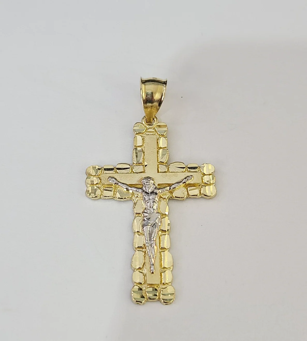 Real 10K Jesus Cross Pendant Crucifix Yellow Gold Charm Genuine 10kt - Image 5