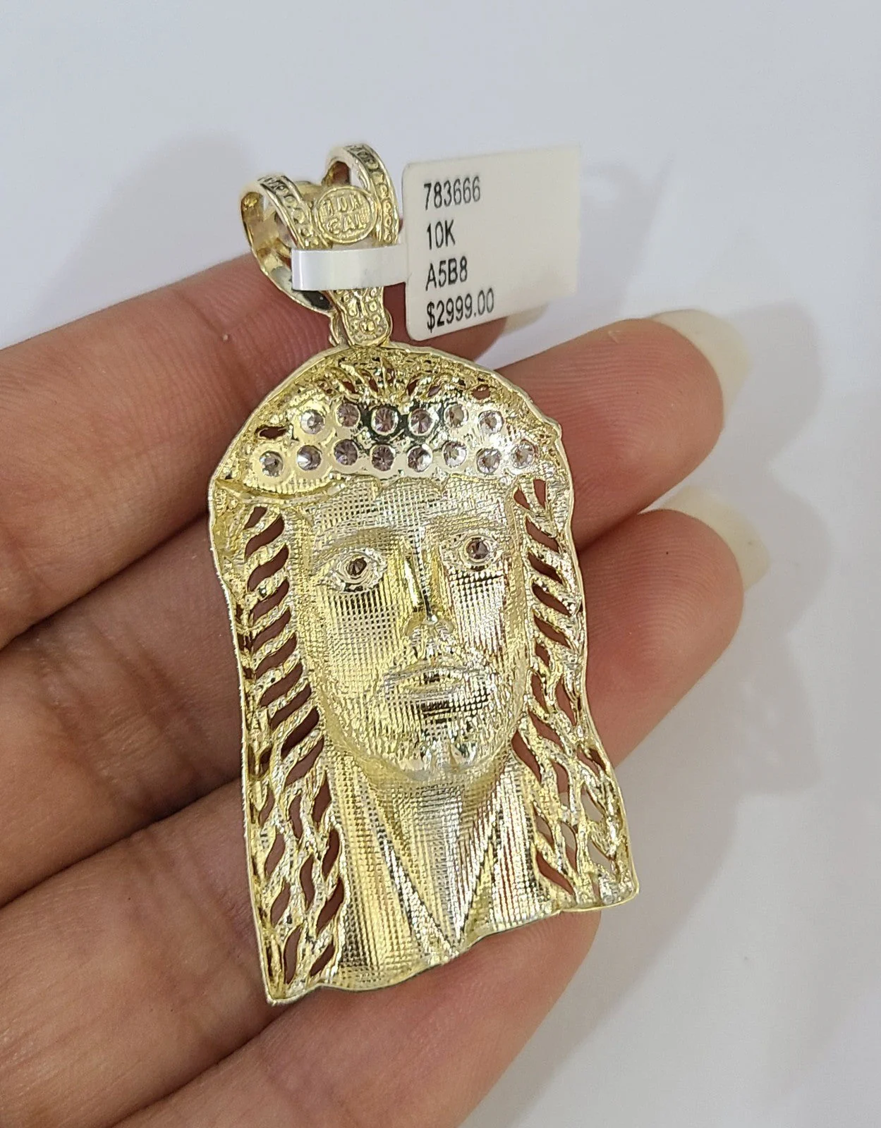 Real 10k Milano Rope Chain Jesus Head Charm Necklace SET 5mm 18"-28" Pendant - Image 6