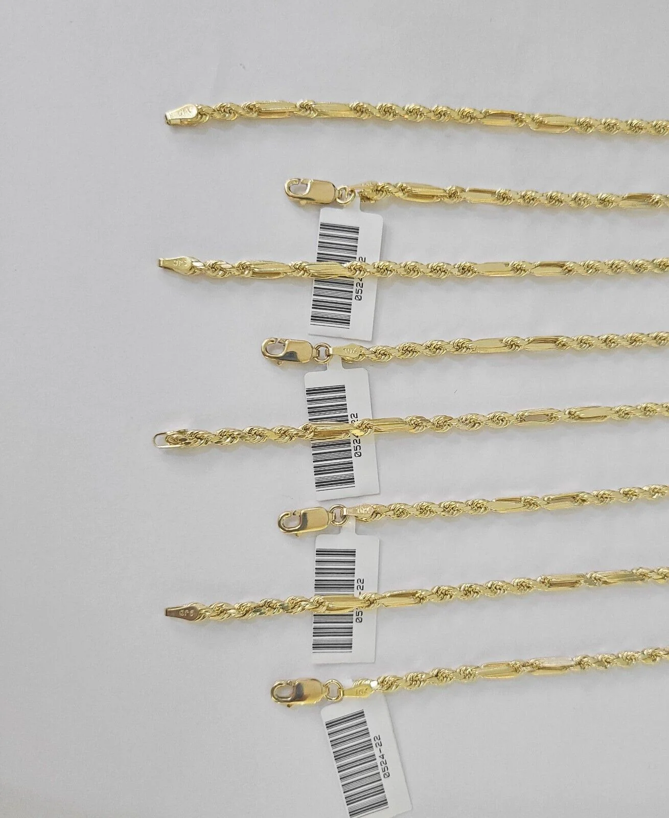 Real 10k Milano Rope Chain Necklace Yellow Gold 3mm 18" 20" 22" 24" Genuine - Image 4