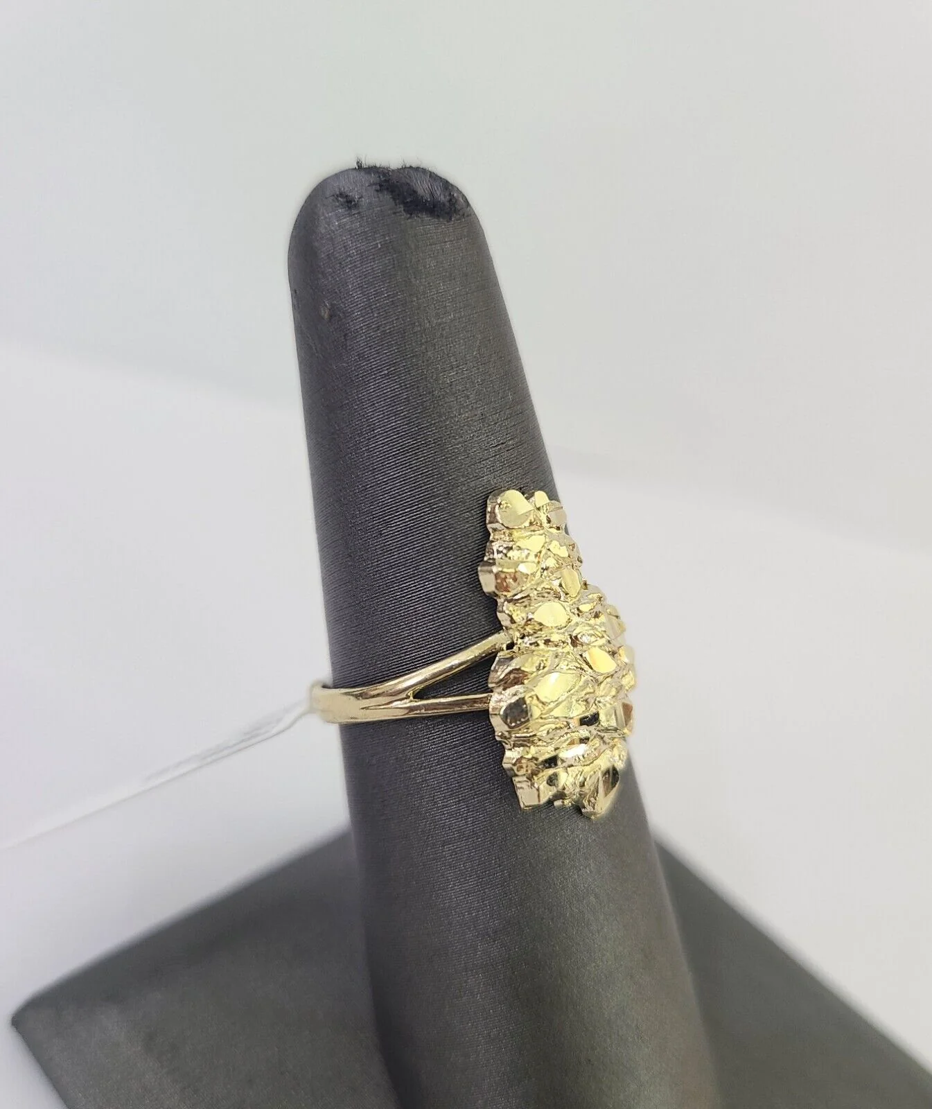 Real 10k Nugget Ring Yellow Gold Casual Ring 10kt Genuine All Sizes - Image 3