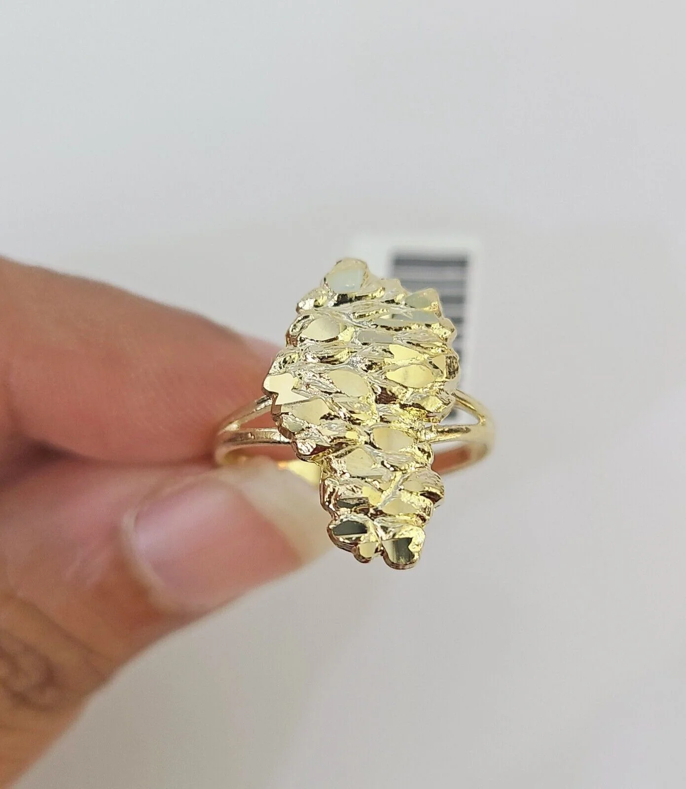 Real 10k Nugget Ring Yellow Gold Casual Ring 10kt Genuine All Sizes - Image 8