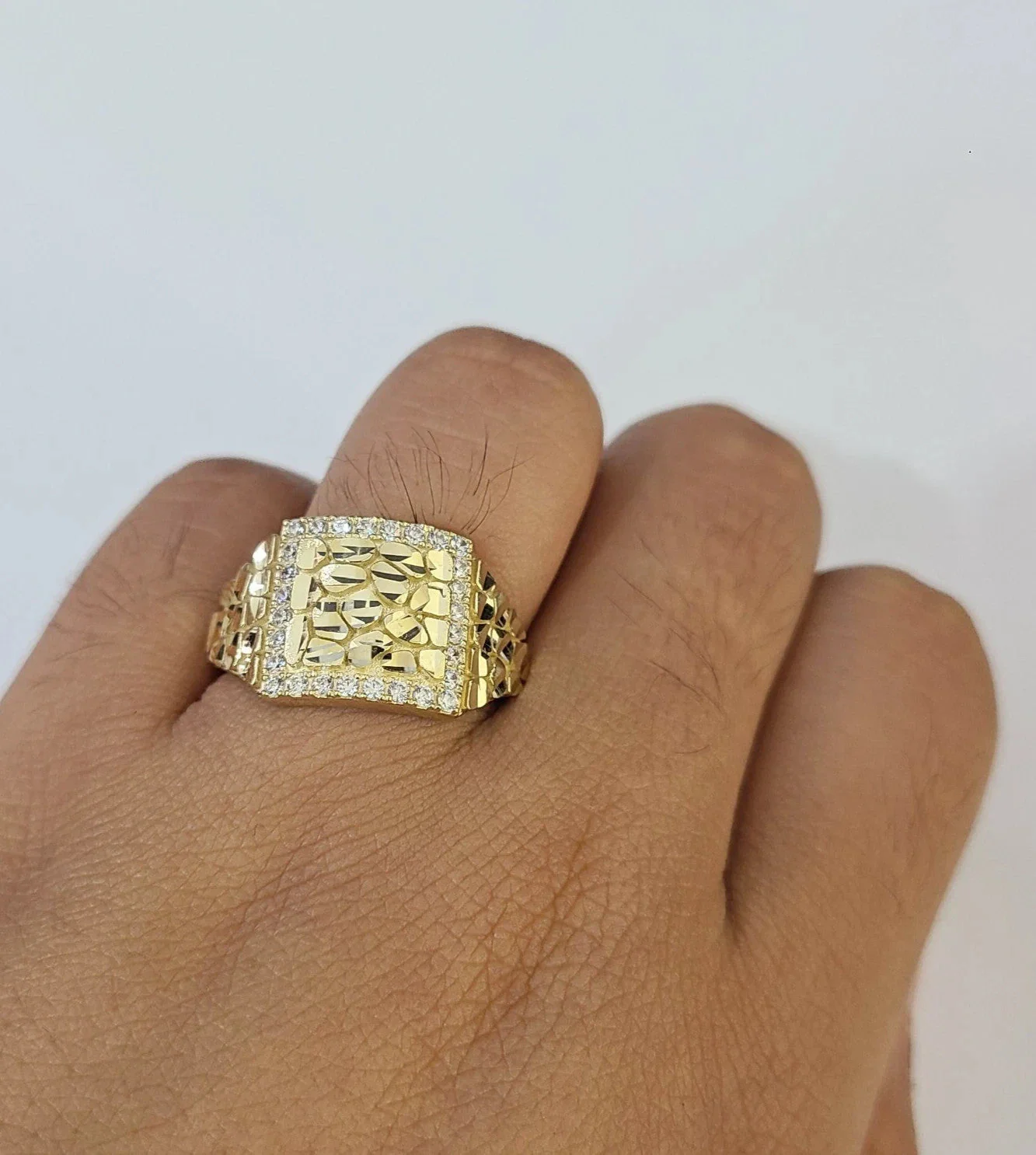 Real 10k Nugget Ring Yellow Gold Women Men Genuine 10Kt - Image 3