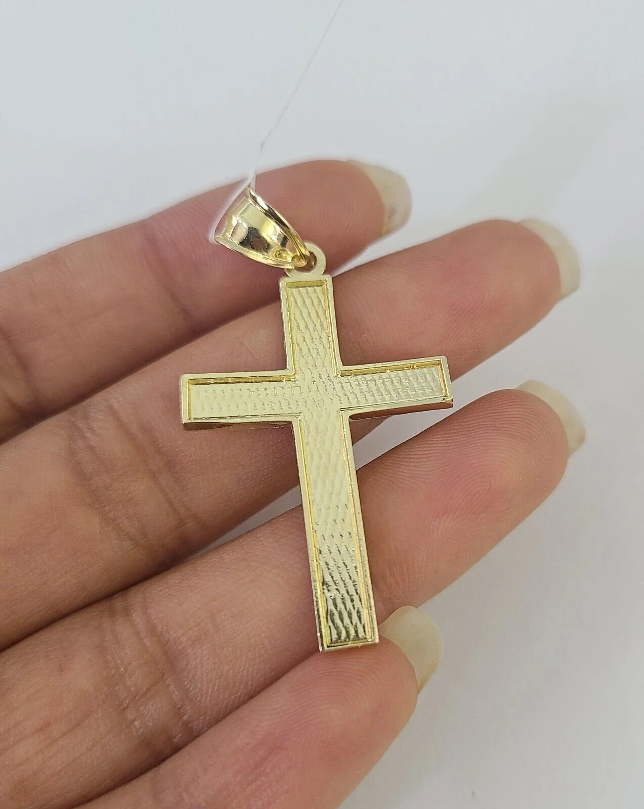 Real 10k Rope Chain Jesus Cross Charm Necklace Pendant Set 5mm 20"-30" Inch Gold - Image 7