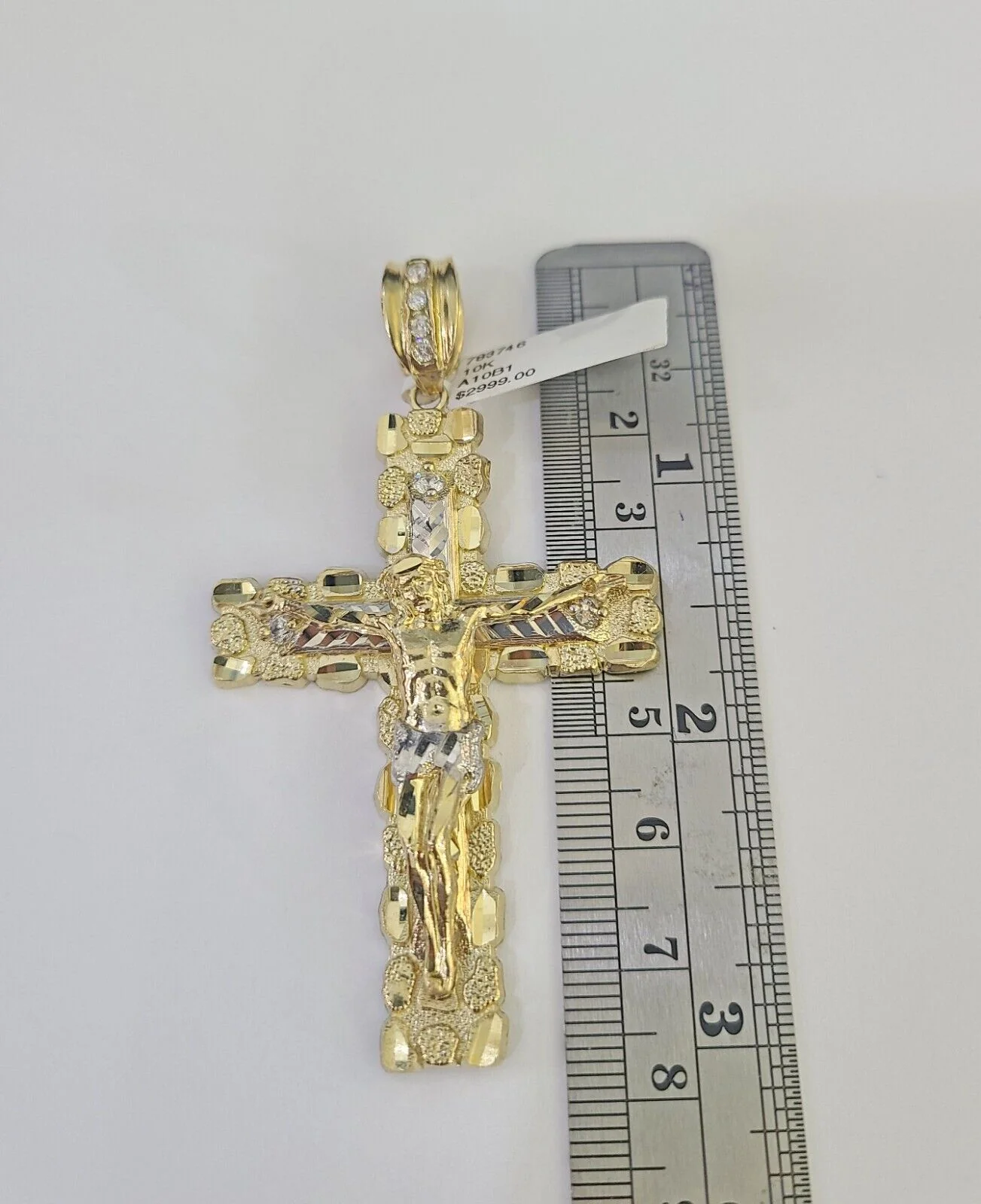 Real 10k Rope Chain Jesus Cross Charm Set 7mm 20"-28" Inch Necklace Yellow Gold - Image 2