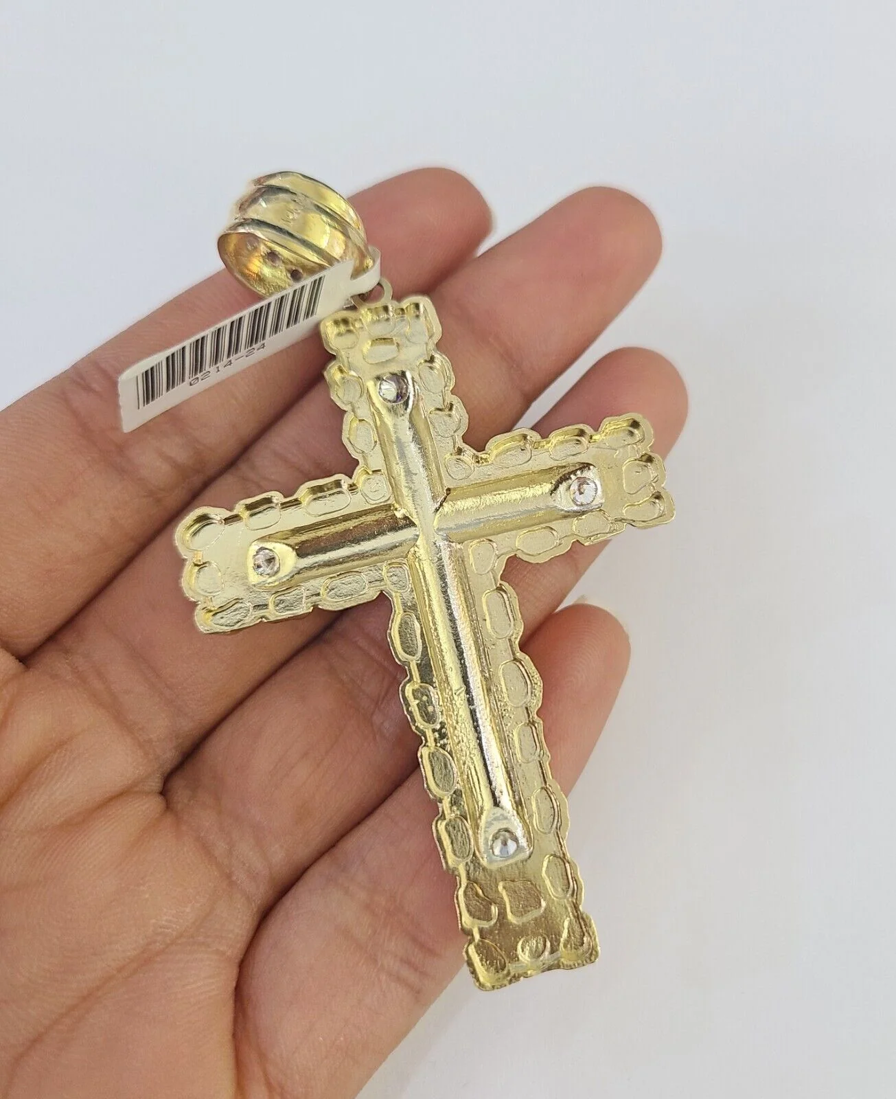 Real 10k Rope Chain Jesus Cross Charm Set 7mm 20"-28" Inch Necklace Yellow Gold - Image 7