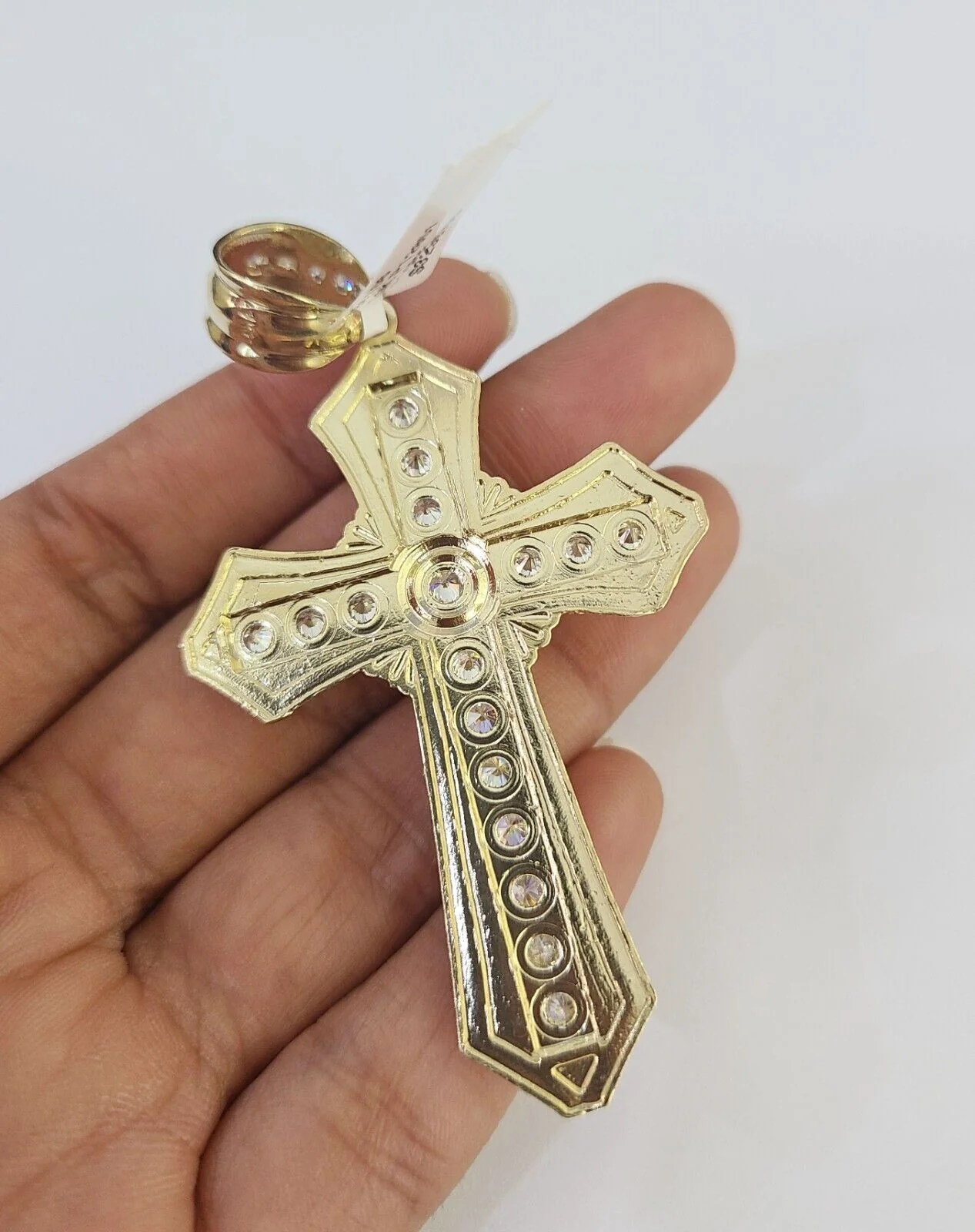 Real 10k Rope Chain Jesus Cross Charm Set 7mm 20"-28" Inch Necklace Yellow Gold - Image 7