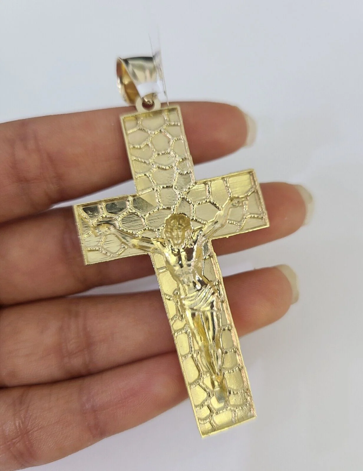 Real 10k Rope Chain Jesus Cross Charm Set 8mm 20"-30" Inch Necklace Yellow Gold - Image 7