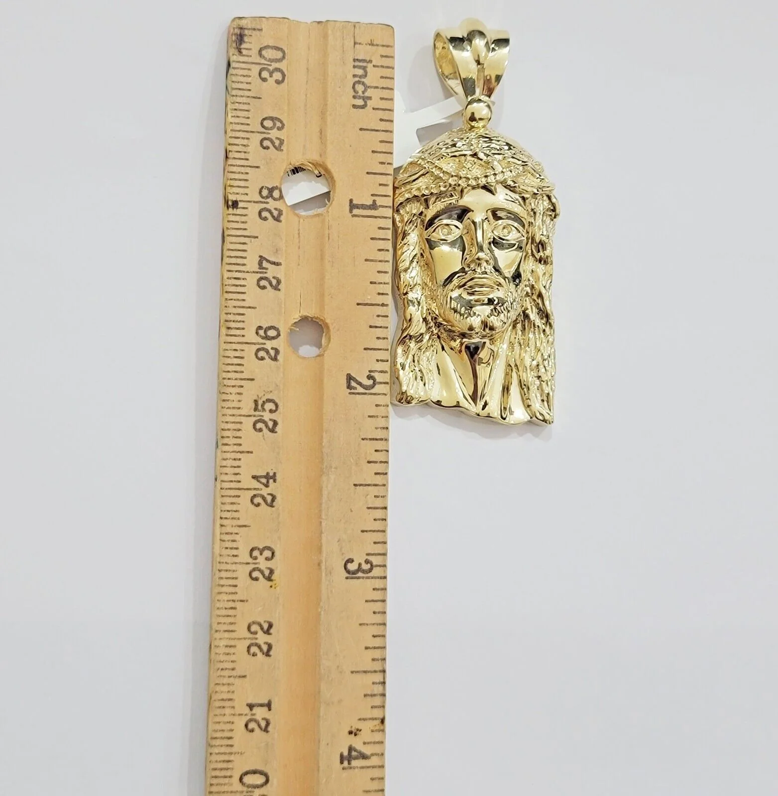 REAL 10k Rope Chain & Jesus Head Charm Pendant 6mm 18"-28" Necklace & Jesus Face - Image 3