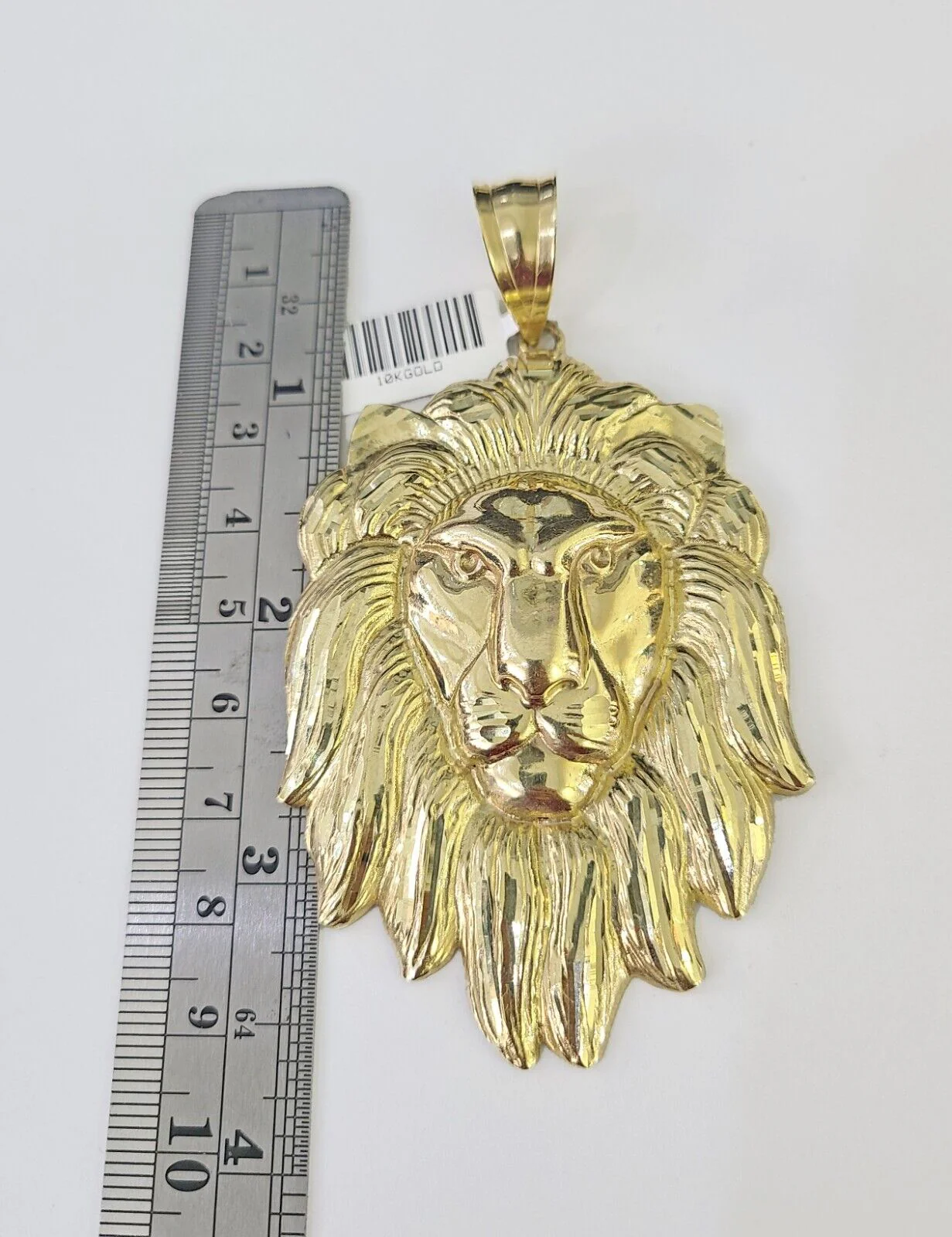 Real 10k Rope Chain Lion Charm Set 10mm 20"-30" Inch Necklace Yellow Gold - Image 2