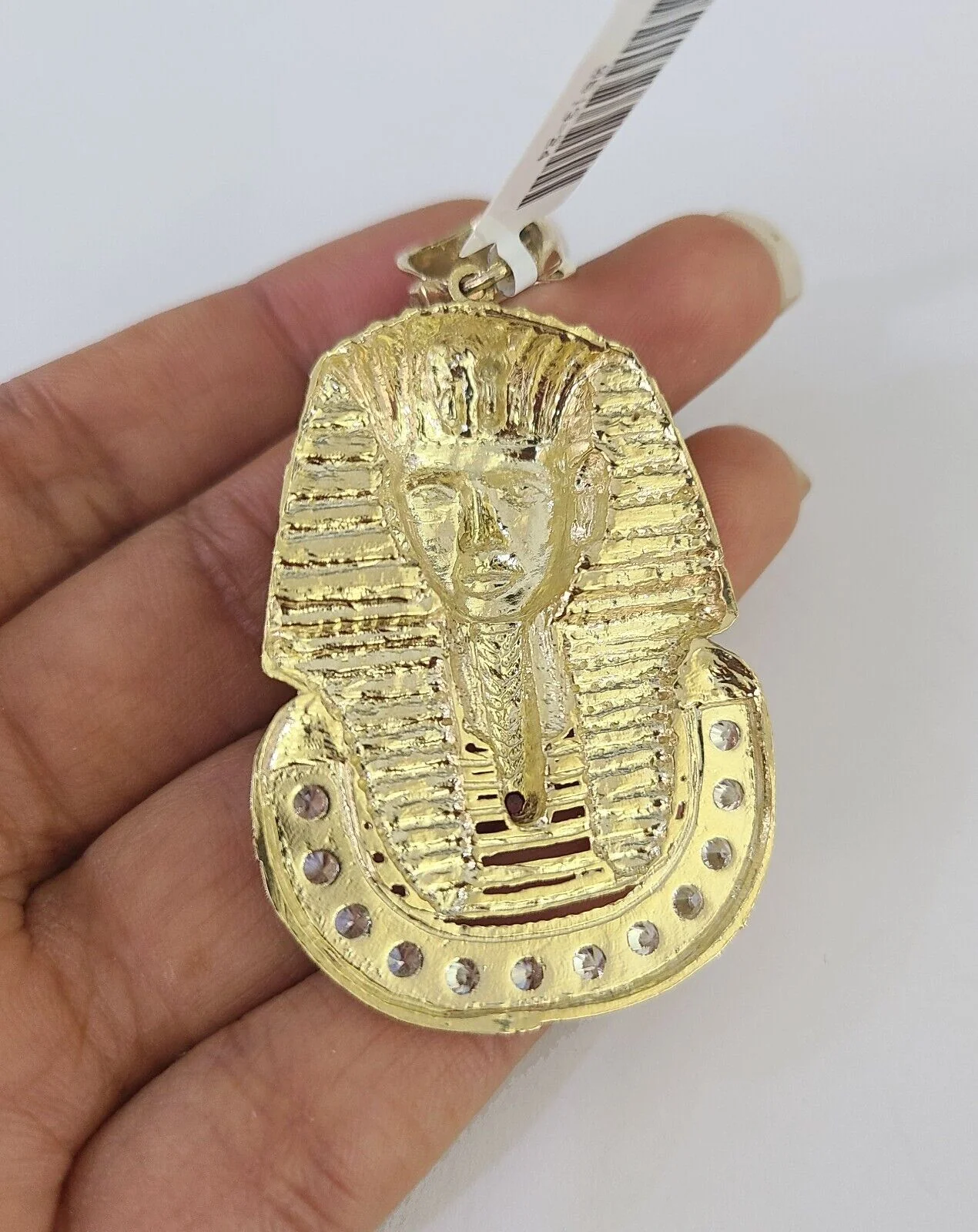 Real 10k Rope Chain Pharaoh Charm Set 8mm 20"-30" Inch Necklace Yellow Gold - Image 7