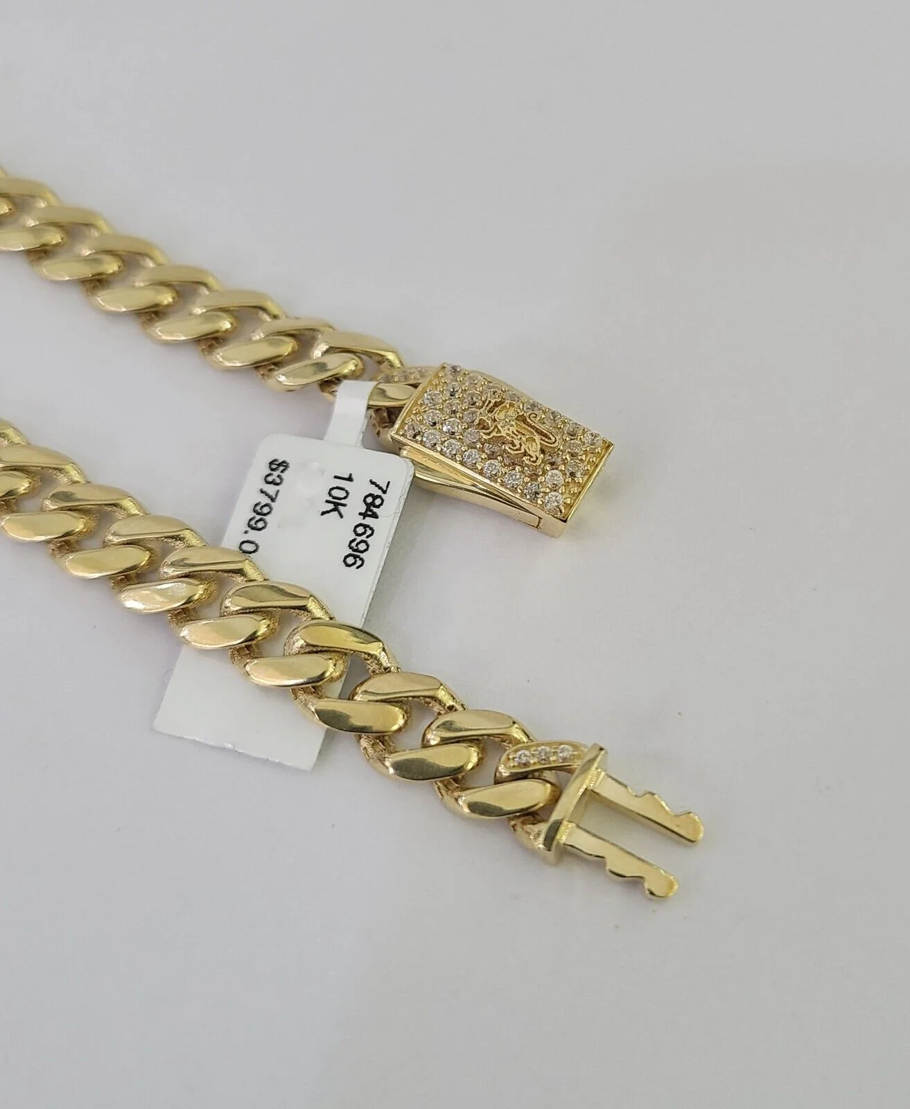 Real 10K Royal Monaco Bracelet Yellow Gold 7" Box Clasp 7mm Genuine Unisex - Image 6