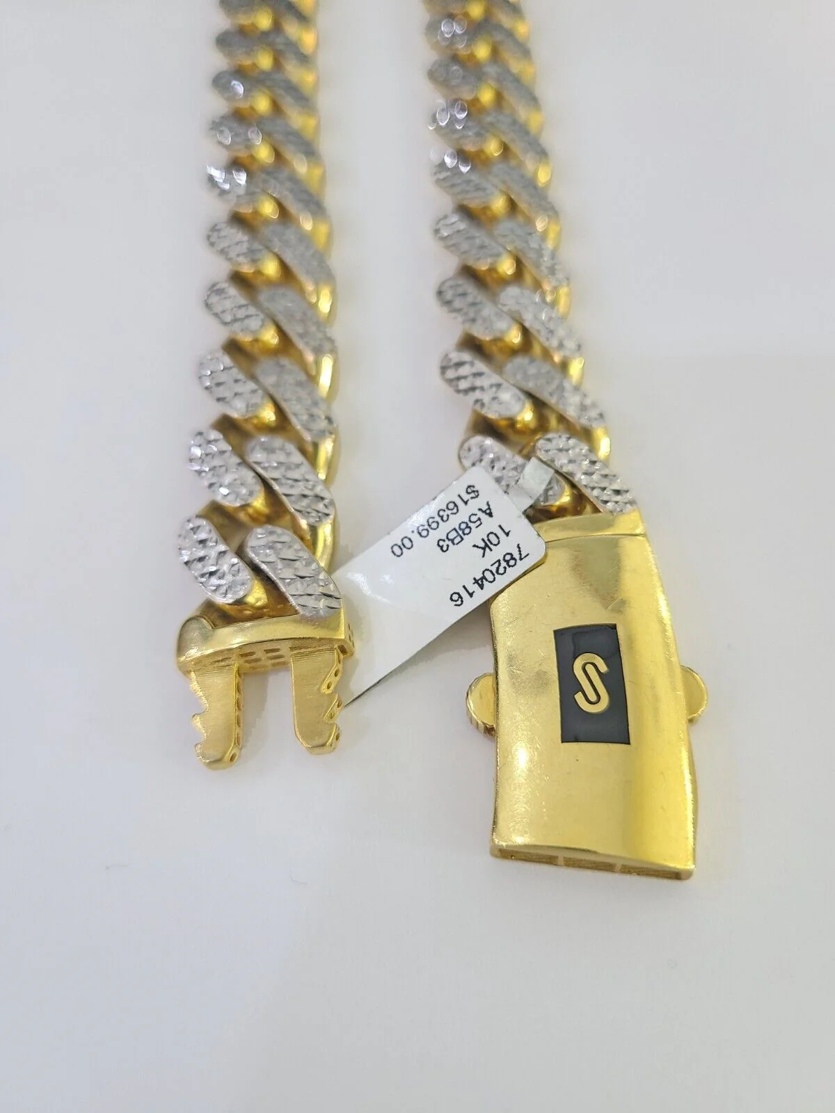 Real 10k Royal Monaco Chain 15mm Diamond Cut 24 inches Yellow Gold Necklace - Image 3