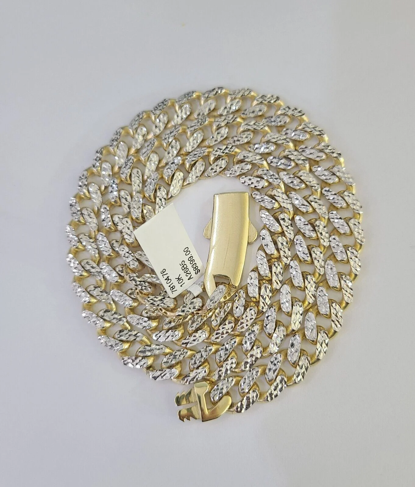 Real 10k Royal Monaco Chain 8mm Diamond Cut 22 inches Yellow Gold Necklace - Image 7