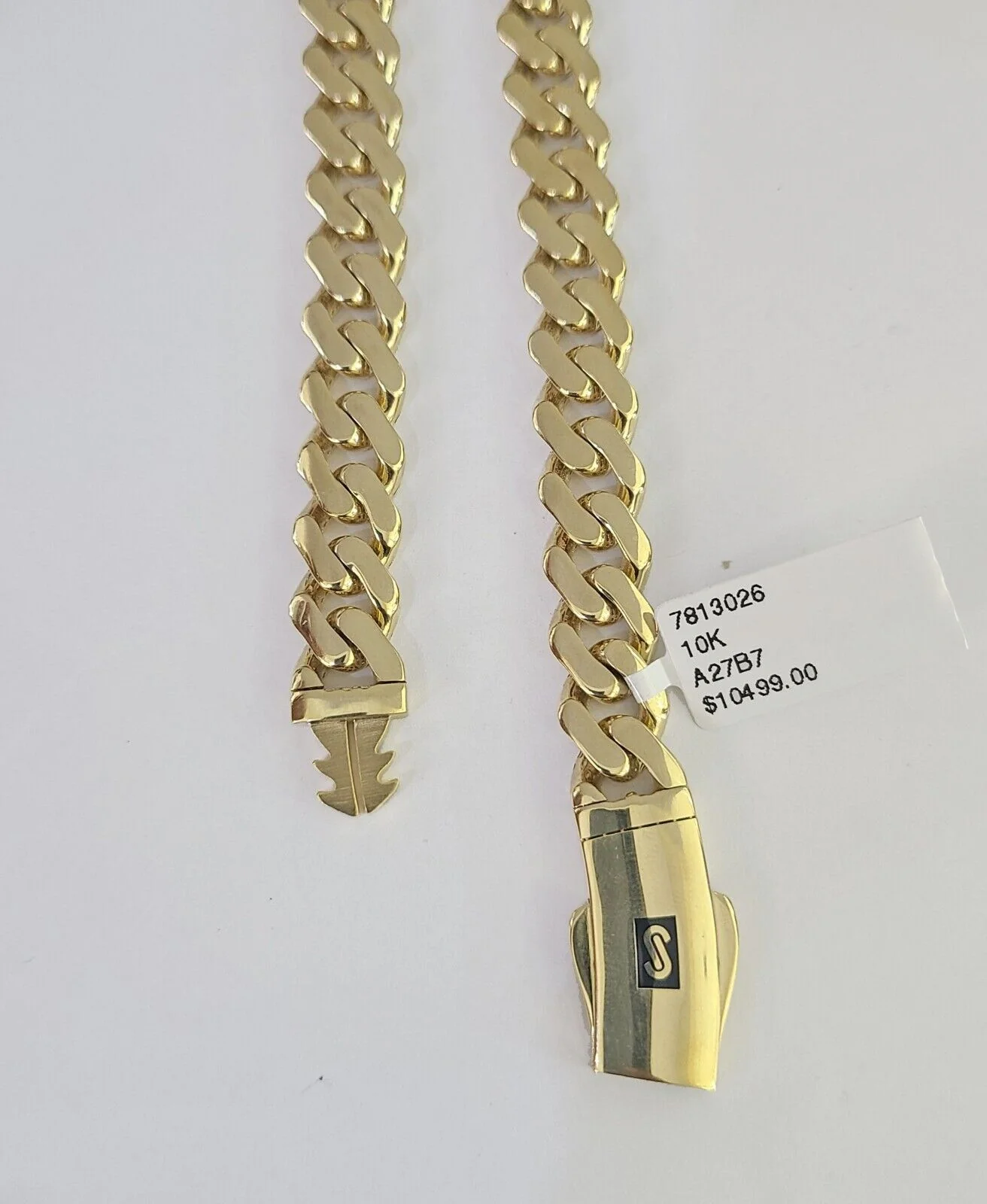 Real 10k Royal Monaco Chain 9mm 20-30 inches Necklace Yellow Gold Box Clasp - Image 2