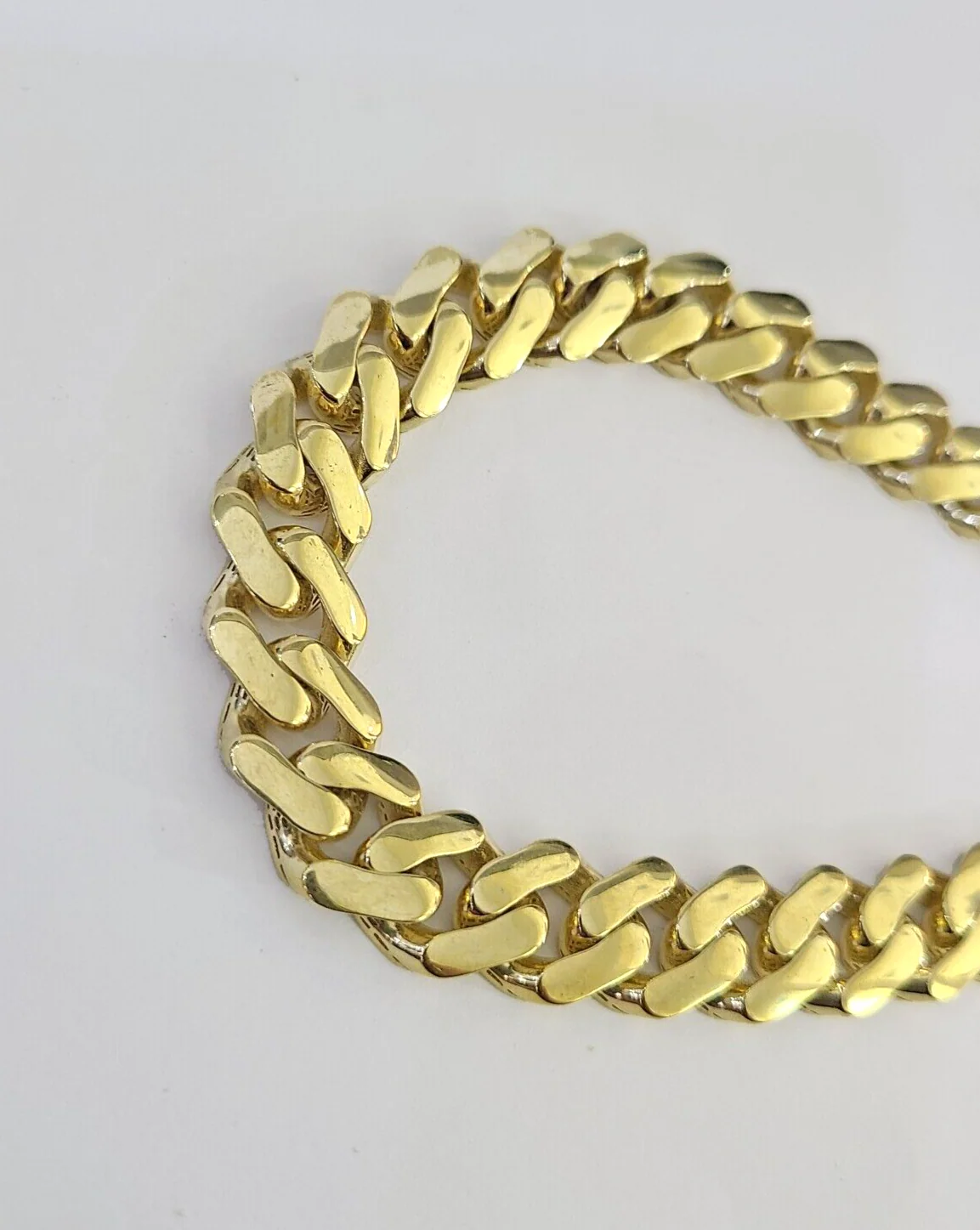 Real 10K Royal Monaco Chain Box Clasp 11mm Gold Necklace 10Kt 22" Genuine Mens - Image 2