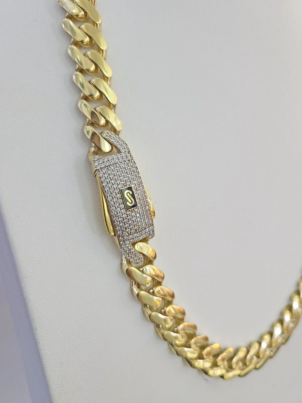 Real 10K Royal Monaco Chain Box Clasp 11mm Gold Necklace 10Kt 22" Genuine Mens - Image 5
