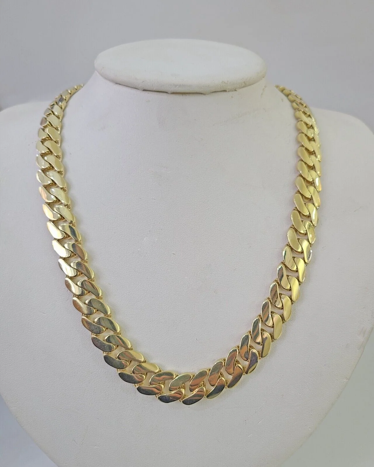 Real 10K Royal Monaco Chain Box Clasp 11mm Gold Necklace 10Kt 24" Genuine
