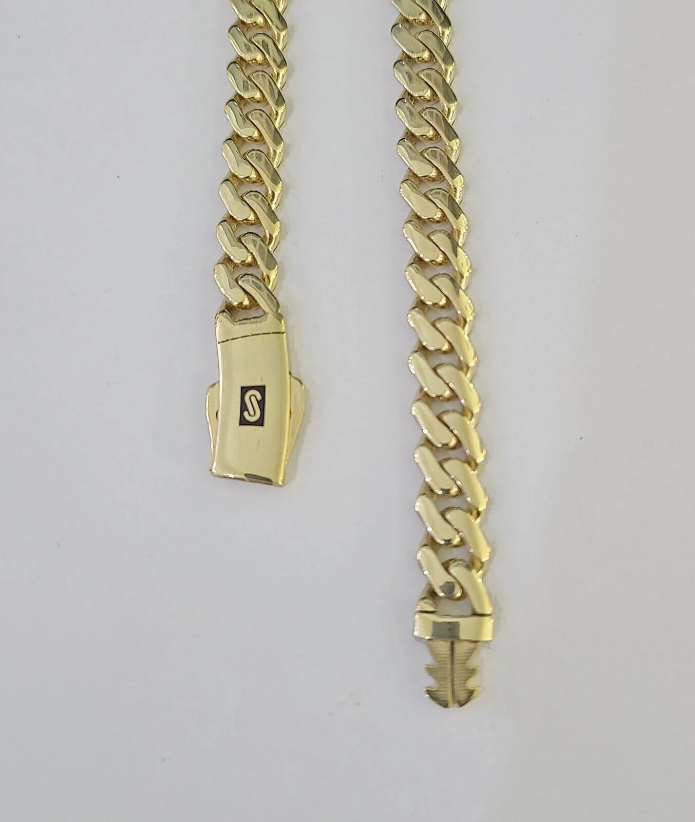 Real 10K Royal Monaco Chain Box Clasp 7mm Gold Necklace 10Kt 24" Genuine - Image 3