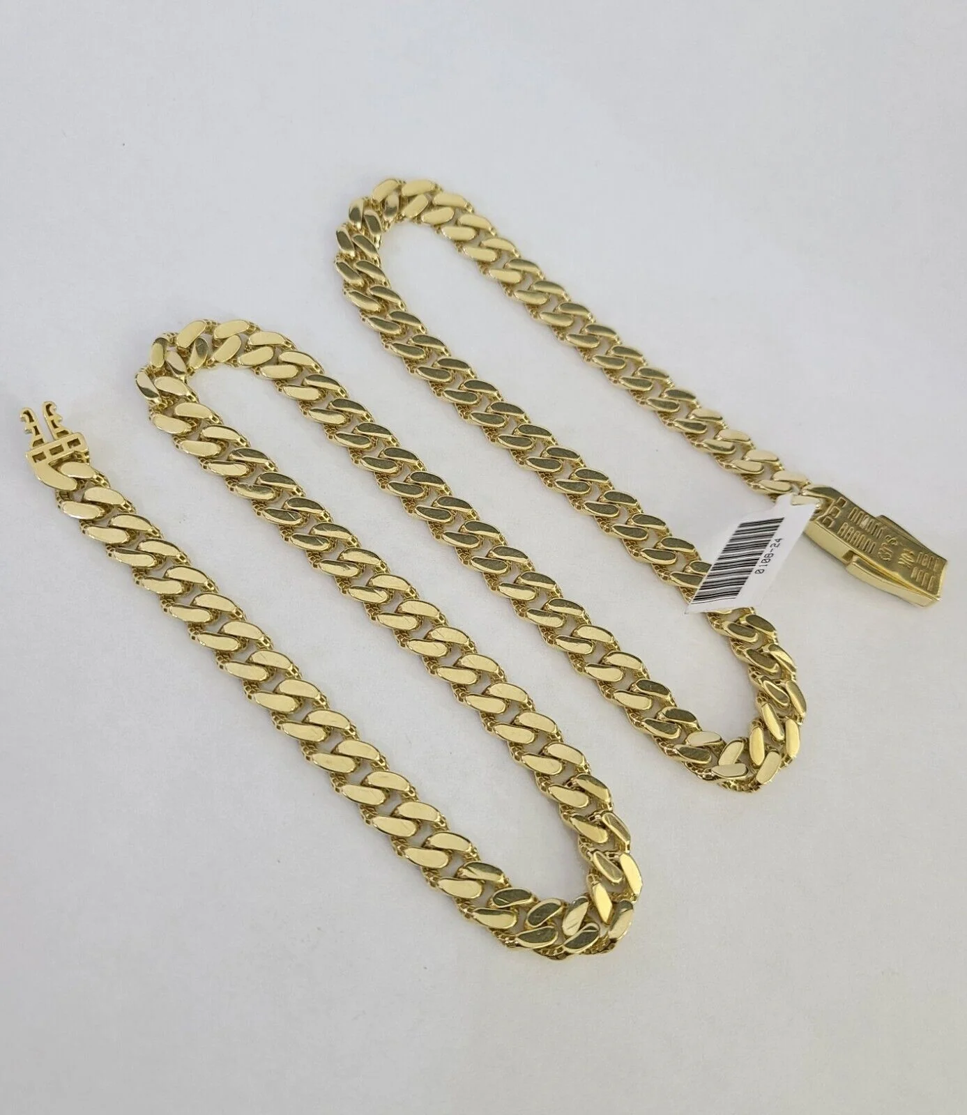 REAL 10k Royal Monaco Cuban Link Necklace Chain 7mm 20" Yellow Gold - Image 6