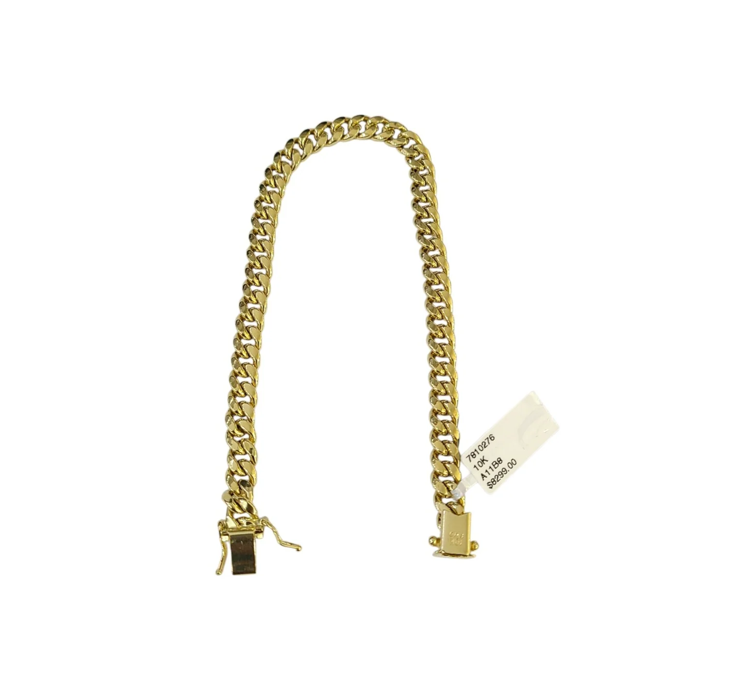 Real 10k Solid Gold Bracelet Miami Cuban Link 7.5 Inch 6mm Mens 10KT Box Lock - Image 3