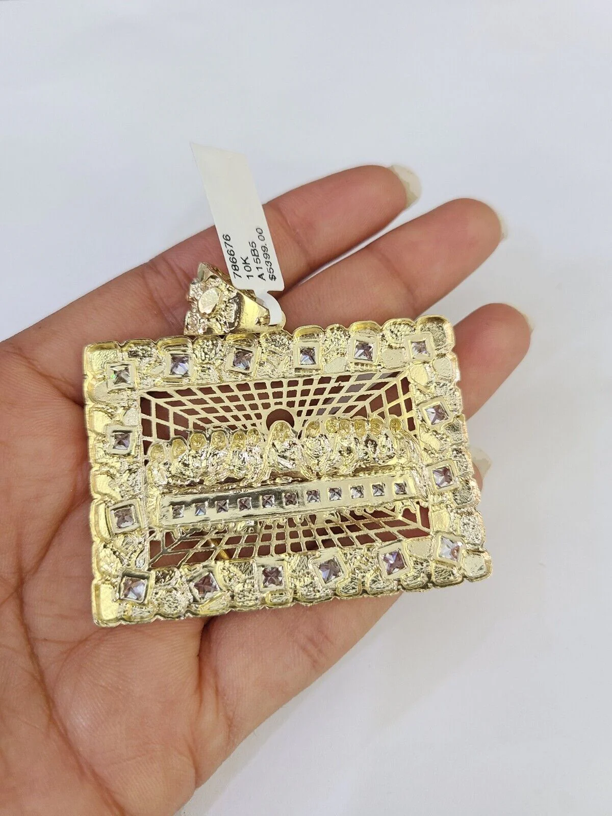 Real 10k Solid Rope Chain Last Supper Charm Set 6mm 20"-30" Inch Necklace Gold - Image 7