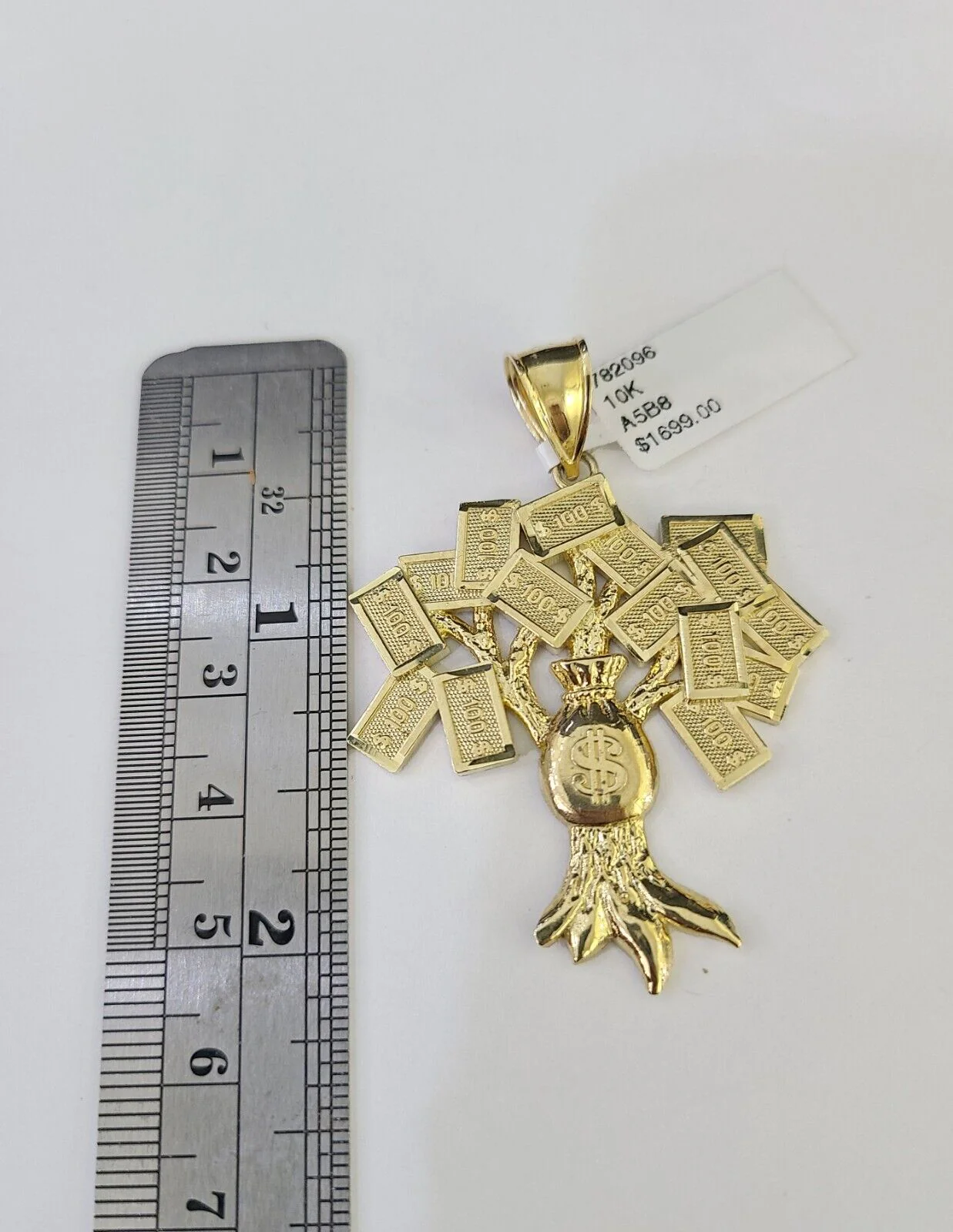 Real 10k Solid Rope Chain Money Tree Charm Set 3mm 20"-30" Inch Necklace Gold - Image 4