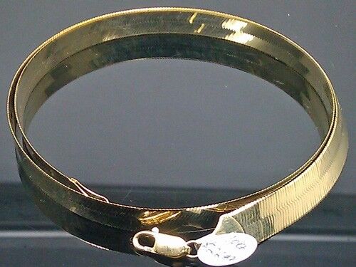 Real 10K Solid Yellow Gold Chain Herringbone Necklace 10mm Thick 22" inch Length - Image 3