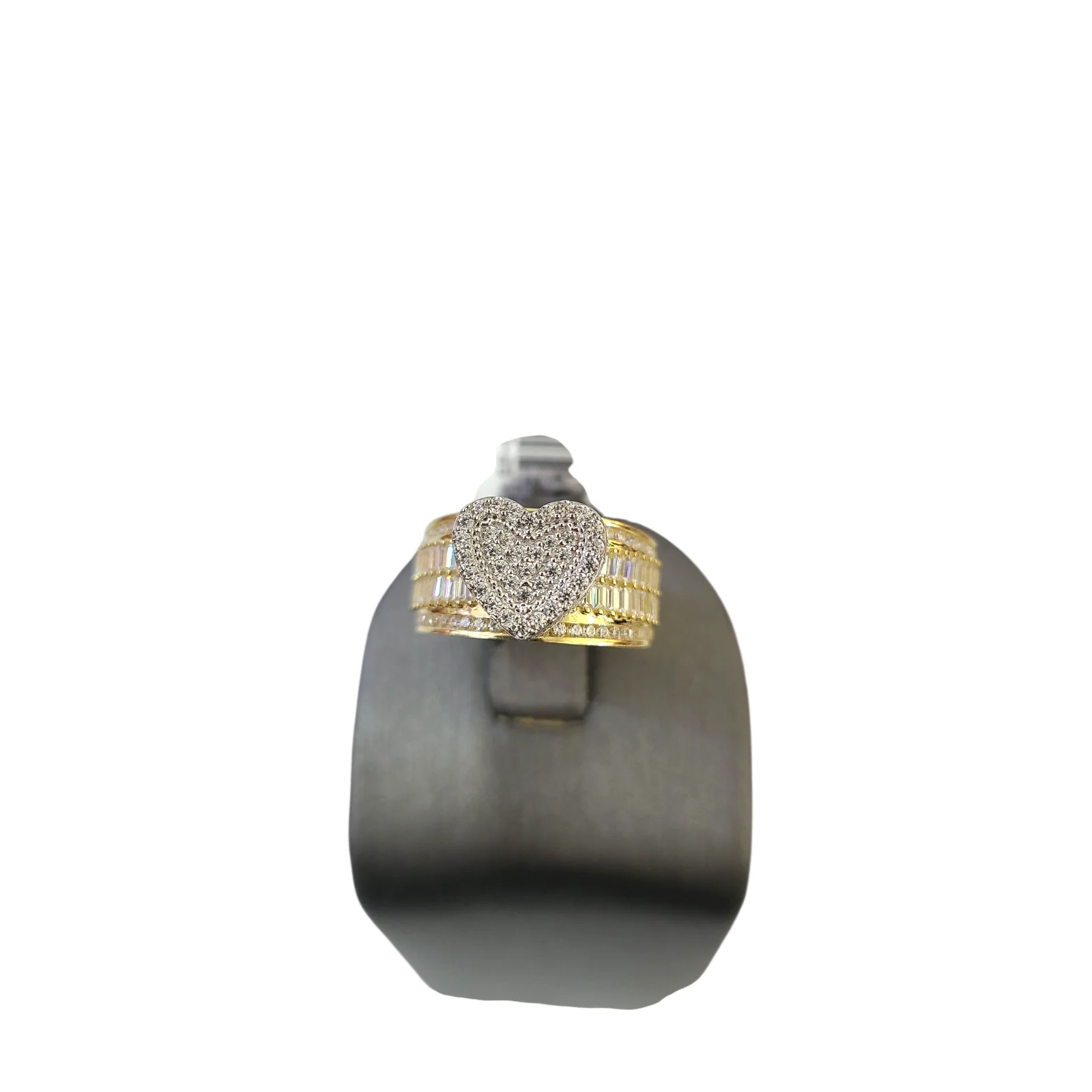 Real 10k Solitaire CZ Ring Yellow Gold Men 10Kt Genuine Ring Sizes 6,7,8,9,10,11 & 12 - Image 6