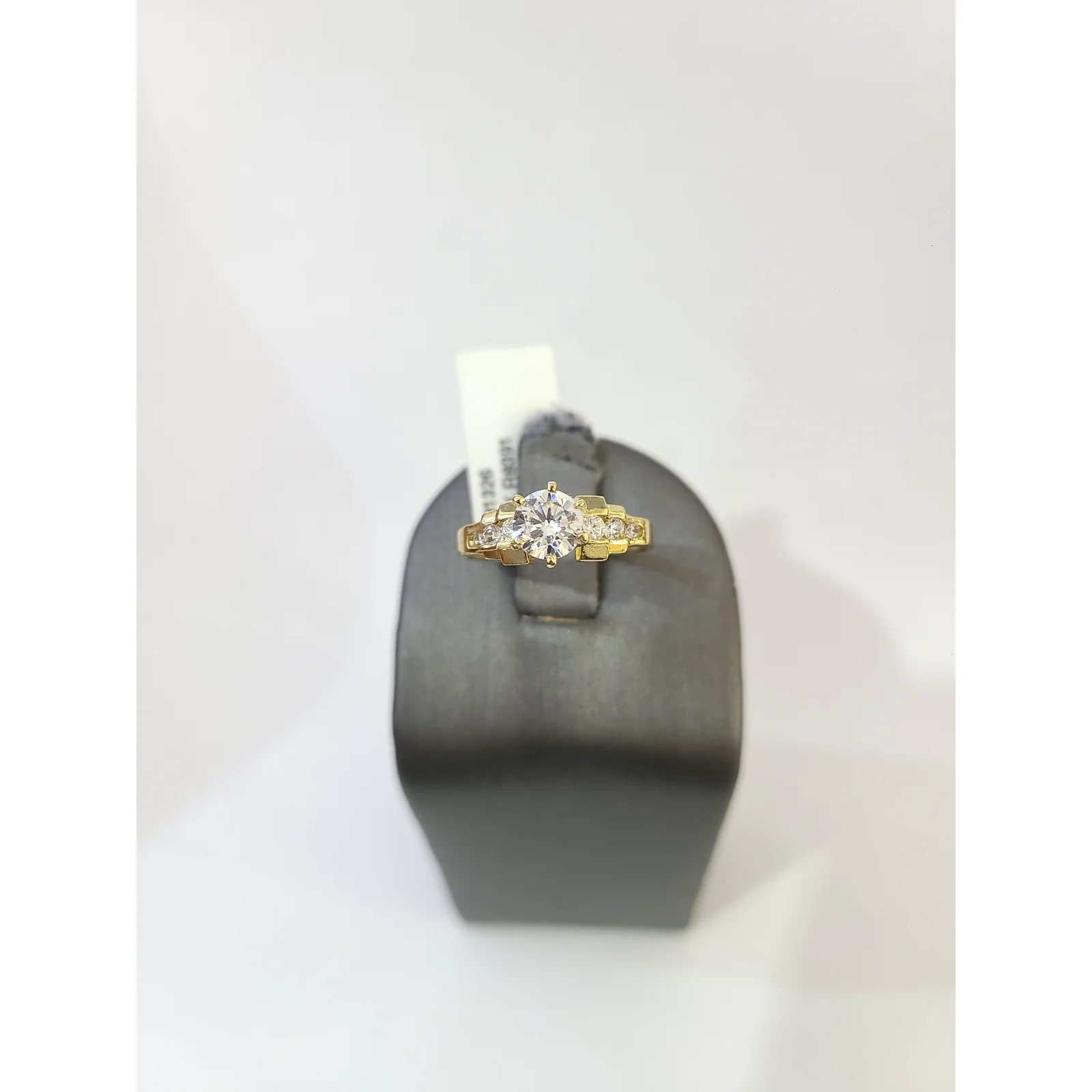 Real 10k Solitaire CZ Ring Yellow Gold Women 10Kt Genuine Ring Sizes 6,7,8,9,10,11 & 12 - Image 3