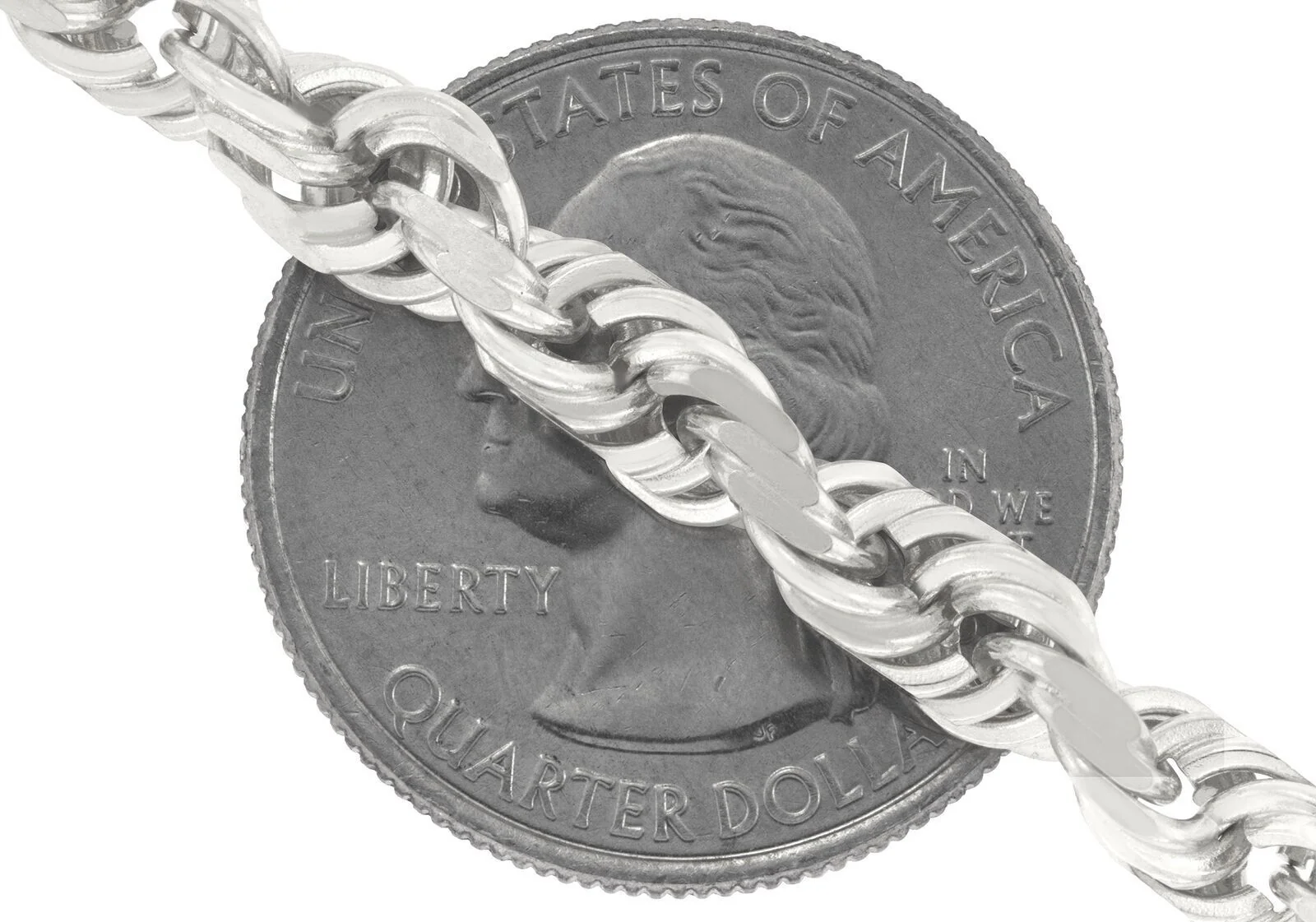 Real 10K White Gold Rope Chain 6mm Necklace 20-24'' Inches Lobster Lock 10kt - Image 2