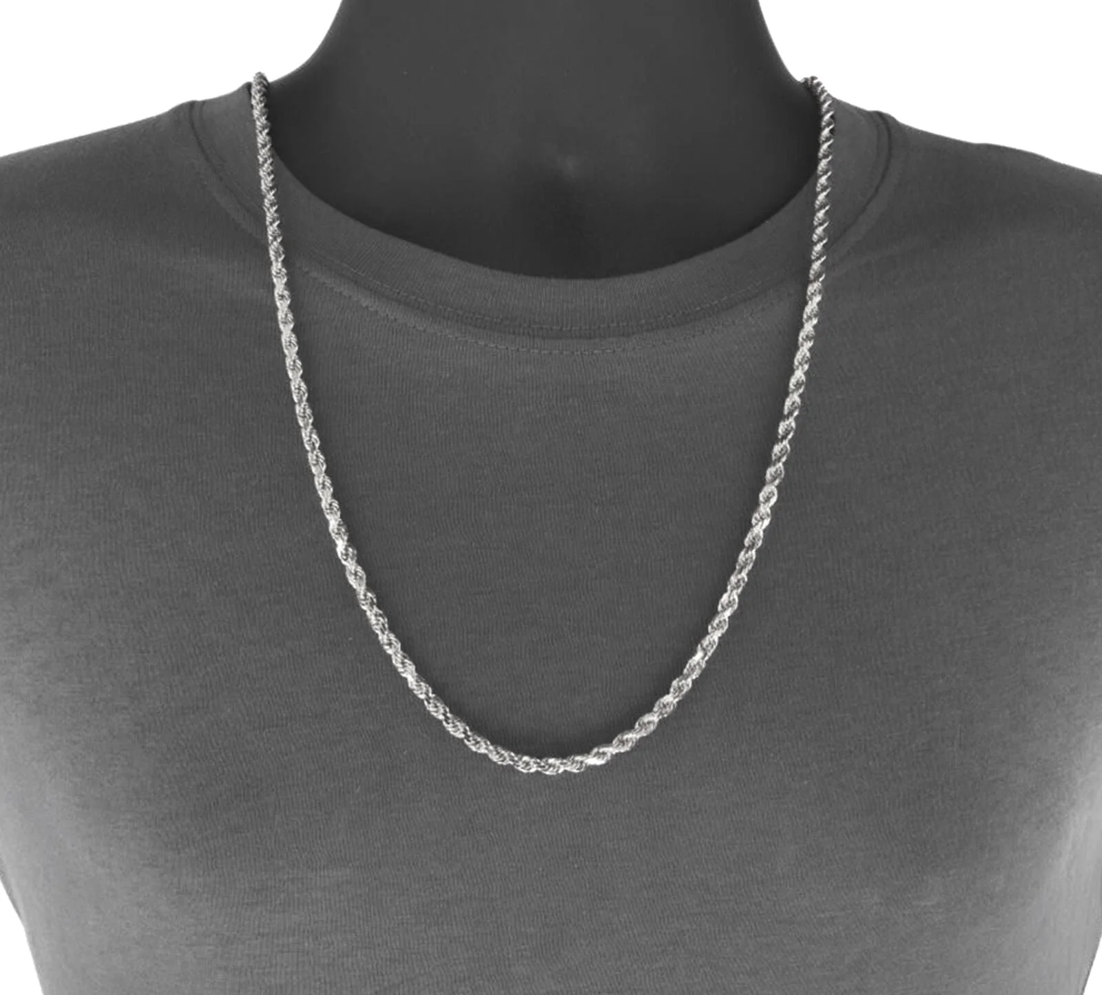 Real 10K White Gold Rope Chain 6mm Necklace 22'' Inches Lobster Lock 10kt - Image 8